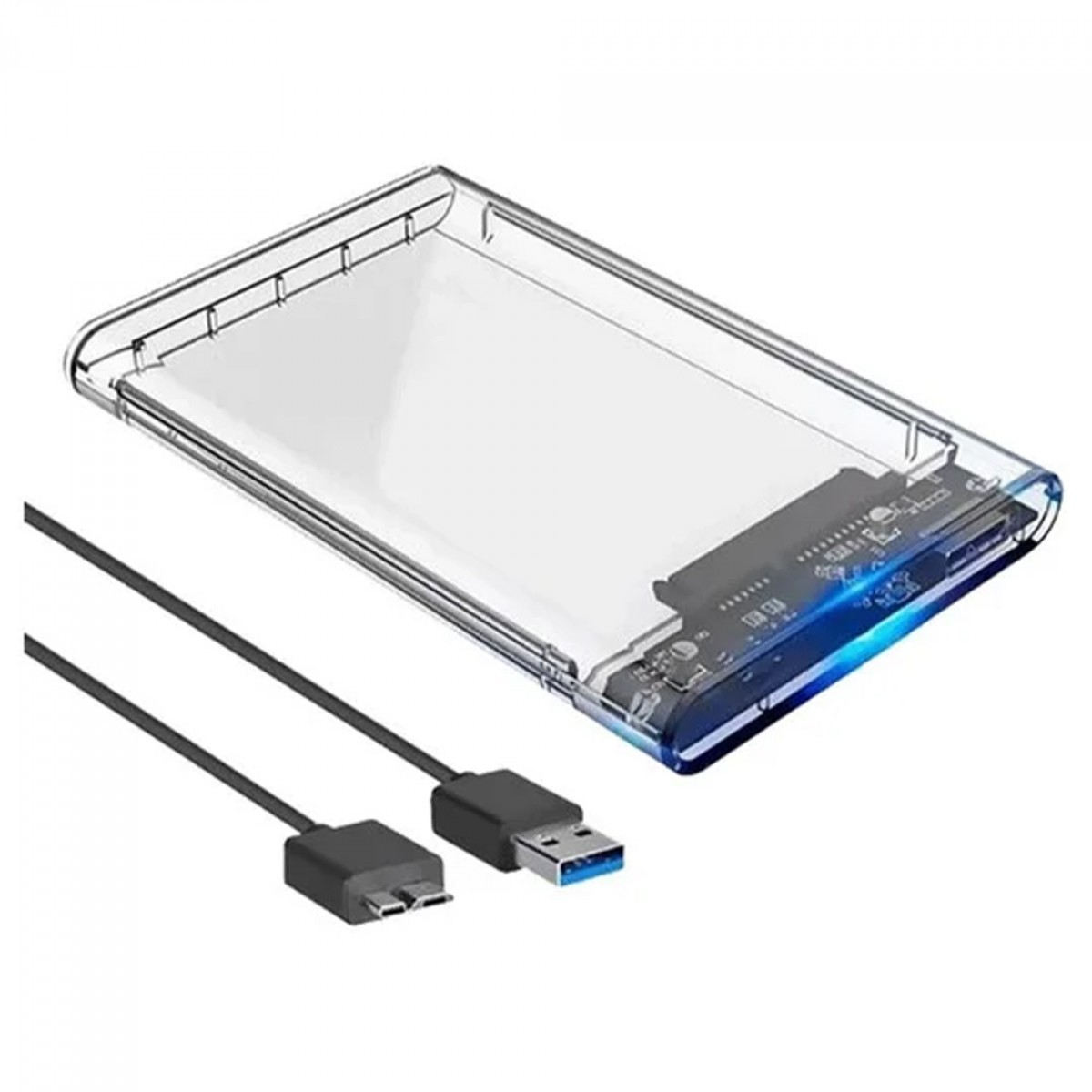 Case Externa para HD Notebook, USB 3.0, Transparente, ECASE-300