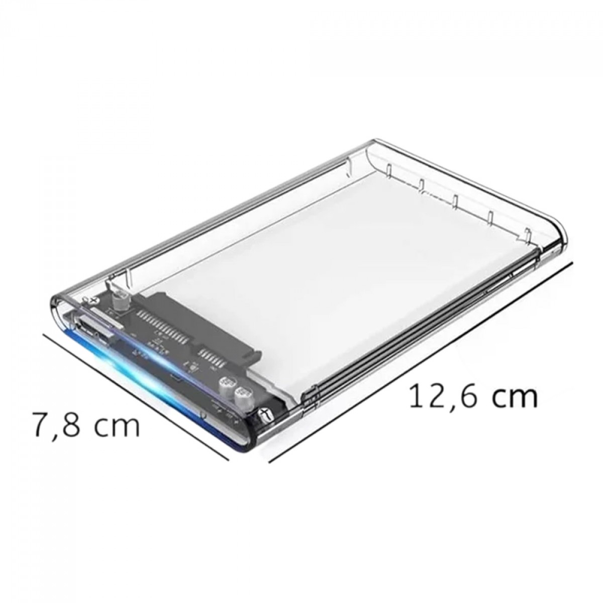 Case Externa para HD Notebook, USB 3.0, Transparente, TC0170