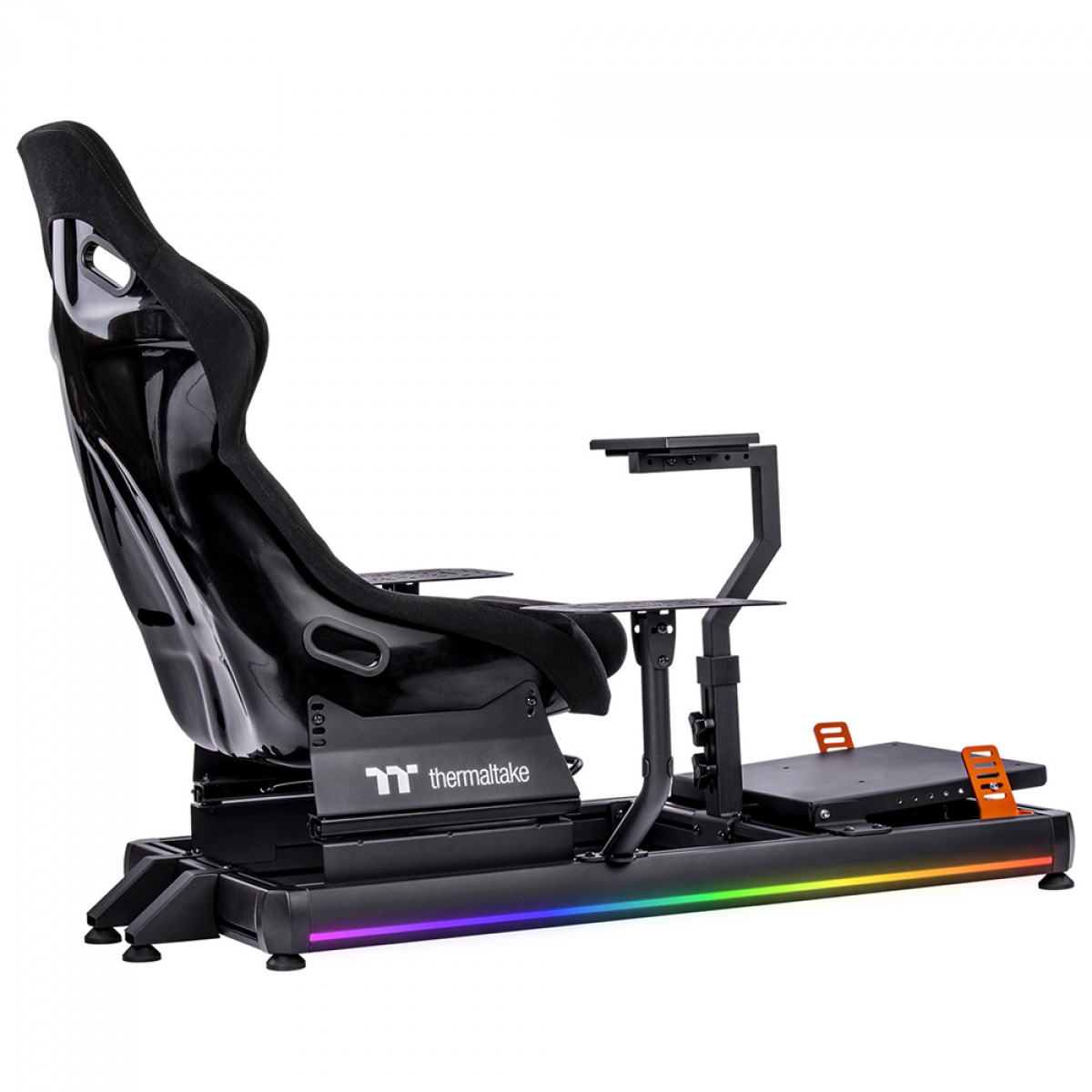 Cockpit Para Simulador de Voo Thermaltake GF500 Flight Simulator, RGB, Com Cadeira, Suporte de Pedais/Manche/Joystick, Preto, GSC-F50-CPASBB-01