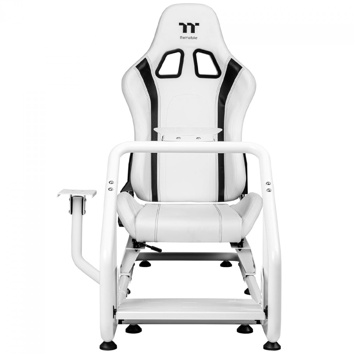 Cockpit Para Simulador Thermaltake GR300 Racing Simulator, Com Cadeira, Suporte de Pedais/Volante/Câmbio, Branco, GSC-R30-CPASWH-01