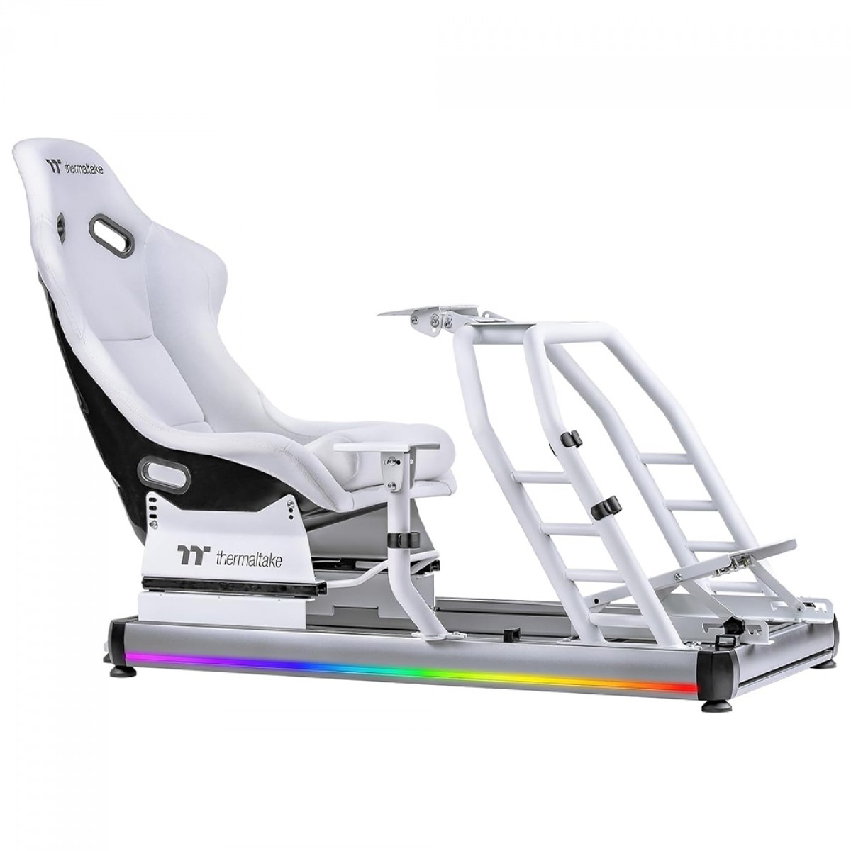 Cockpit Para Simulador Thermaltake GR500 Racing Simulator, RGB, Com Cadeira, Suporte de Pedais/Volante/Câmbio, Branco, GSC-R50-CPASWH-01