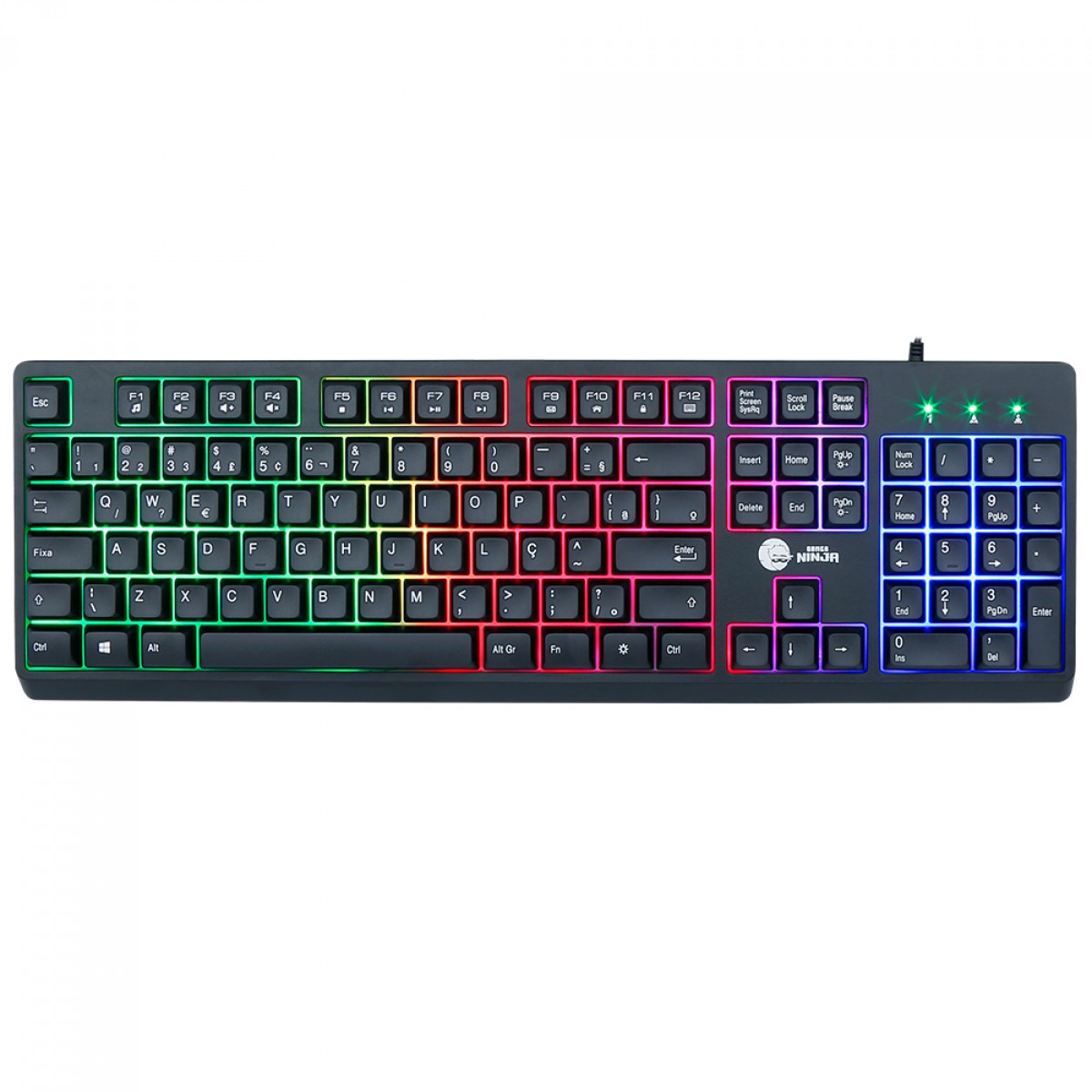 Combo Gamer Ninja Legacy 3 Em 1, Teclado, Mouse e Mousepad, USB, RGB, Preto, GN-CG-LGTMPB