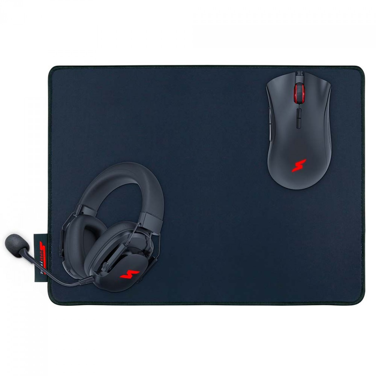 Combo Gamer SuperFrame Magnus 3 Em 1, Headset, Mouse e Mousepad, Black