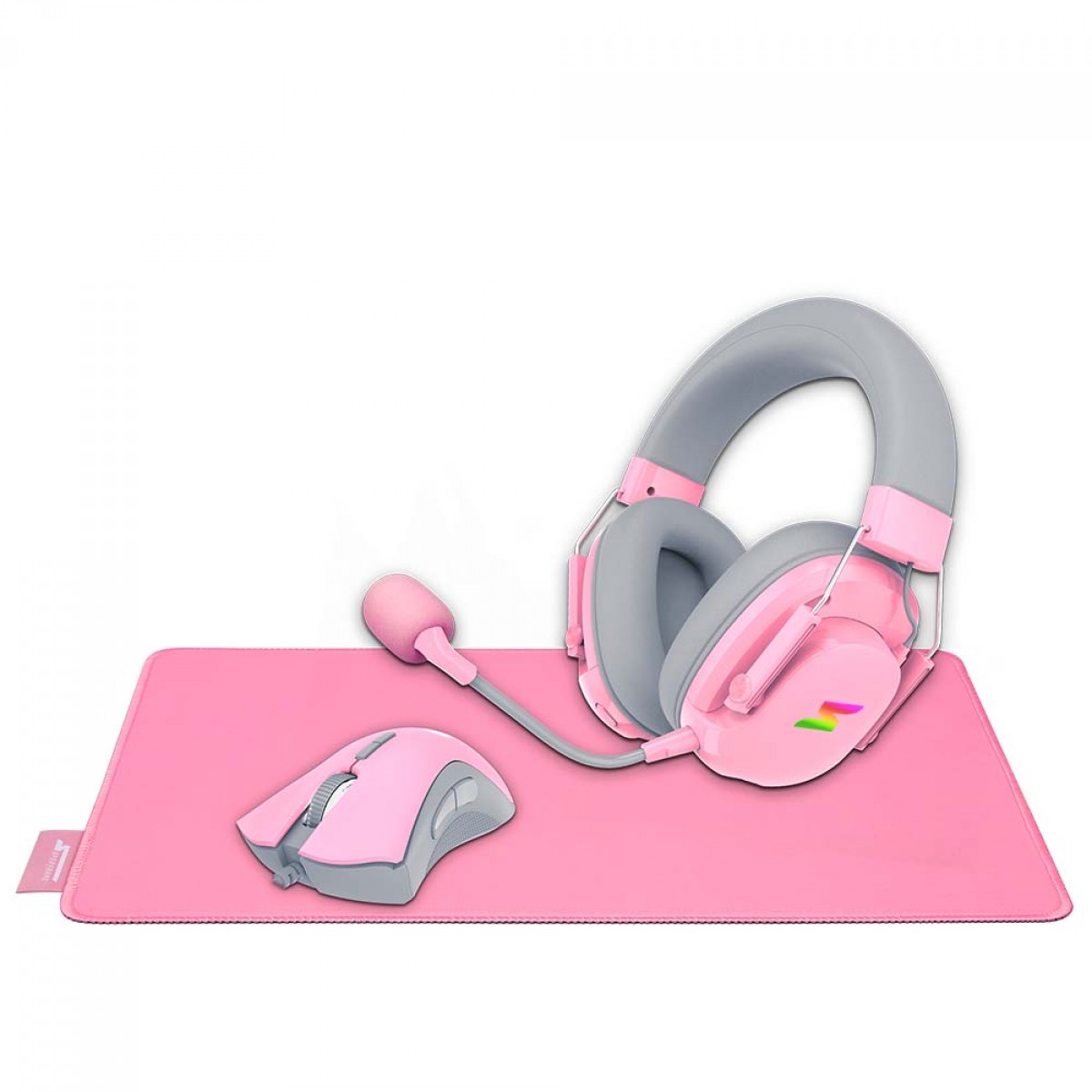 Combo Gamer SuperFrame Magnus 3 Em 1, Headset, Mouse e Mousepad, Pink