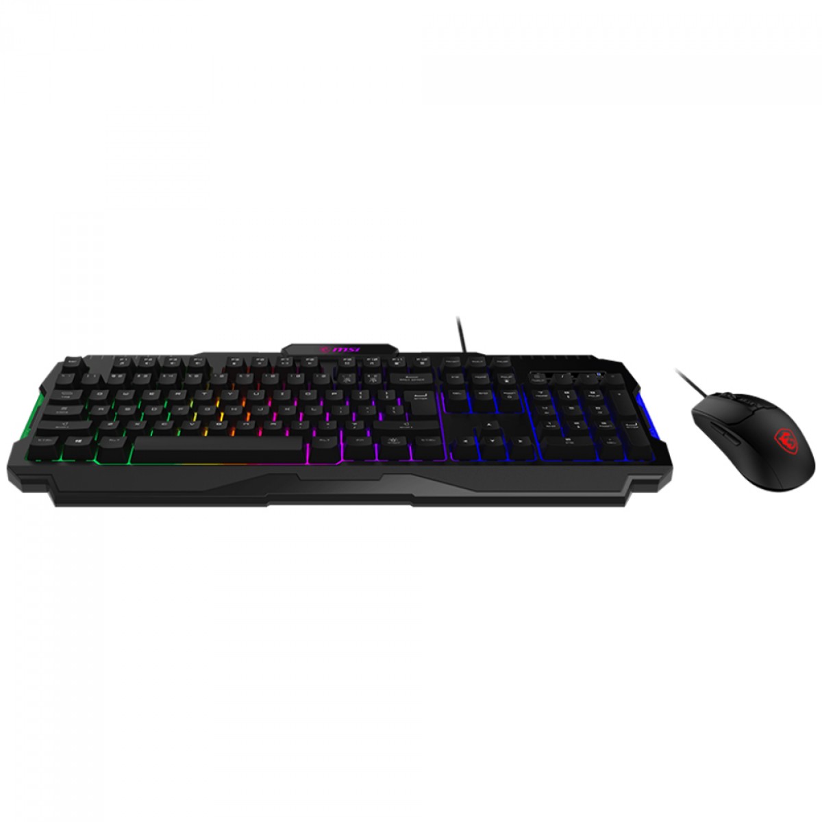 Combo Gamer Teclado e Mouse MSI GK100, RGB, USB, Preto