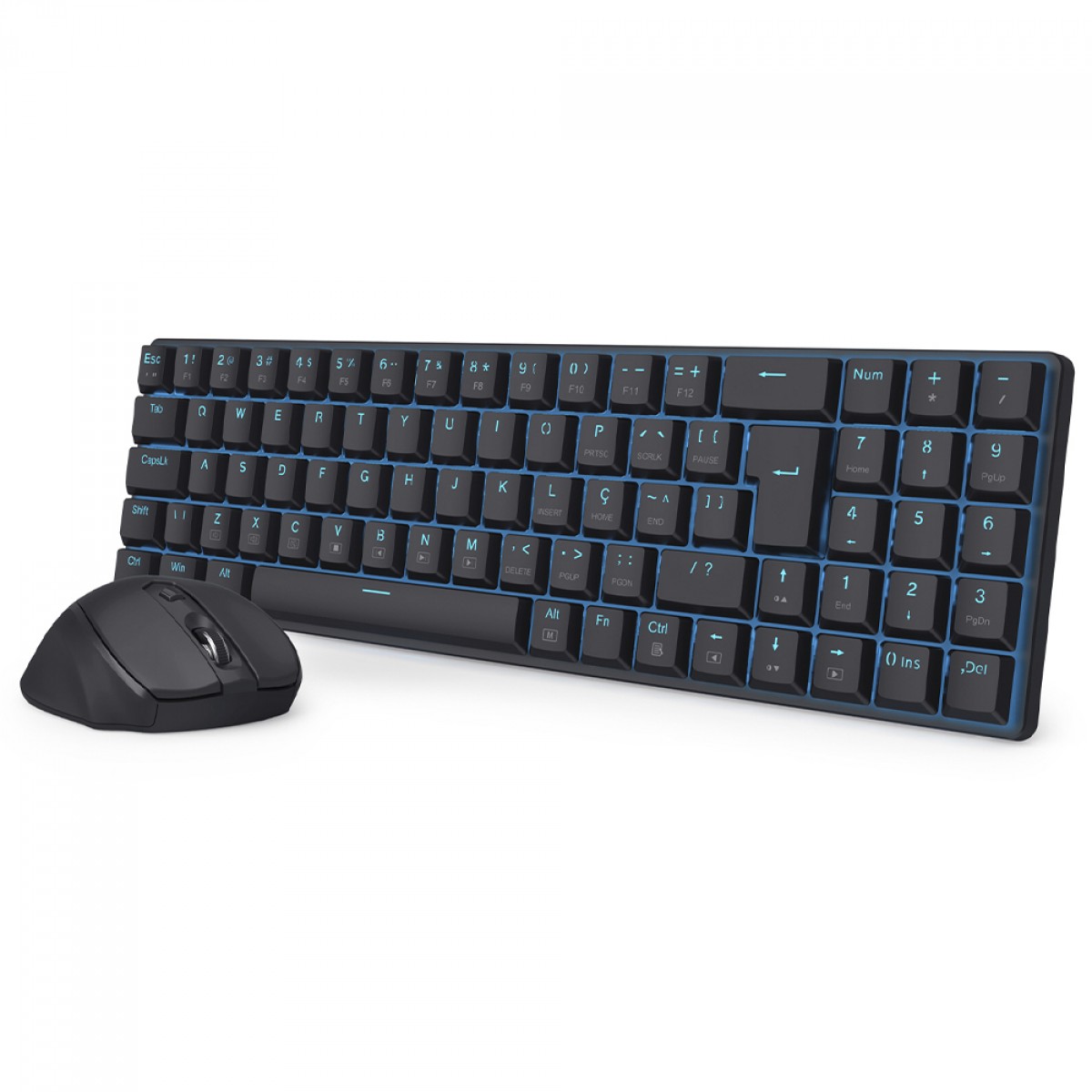 Combo Office Redragon BS-8772, Wireless 2.4G, Teclado e Mouse, Preto
