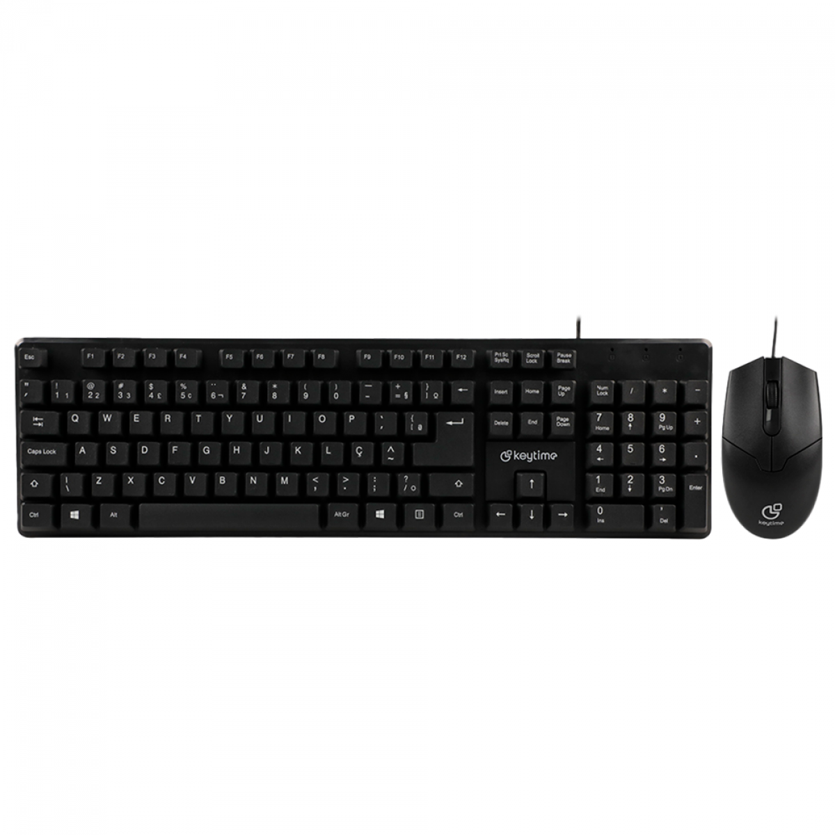 Combo Teclado e Mouse Keytime Minimal, USB, Preto, KYT0015