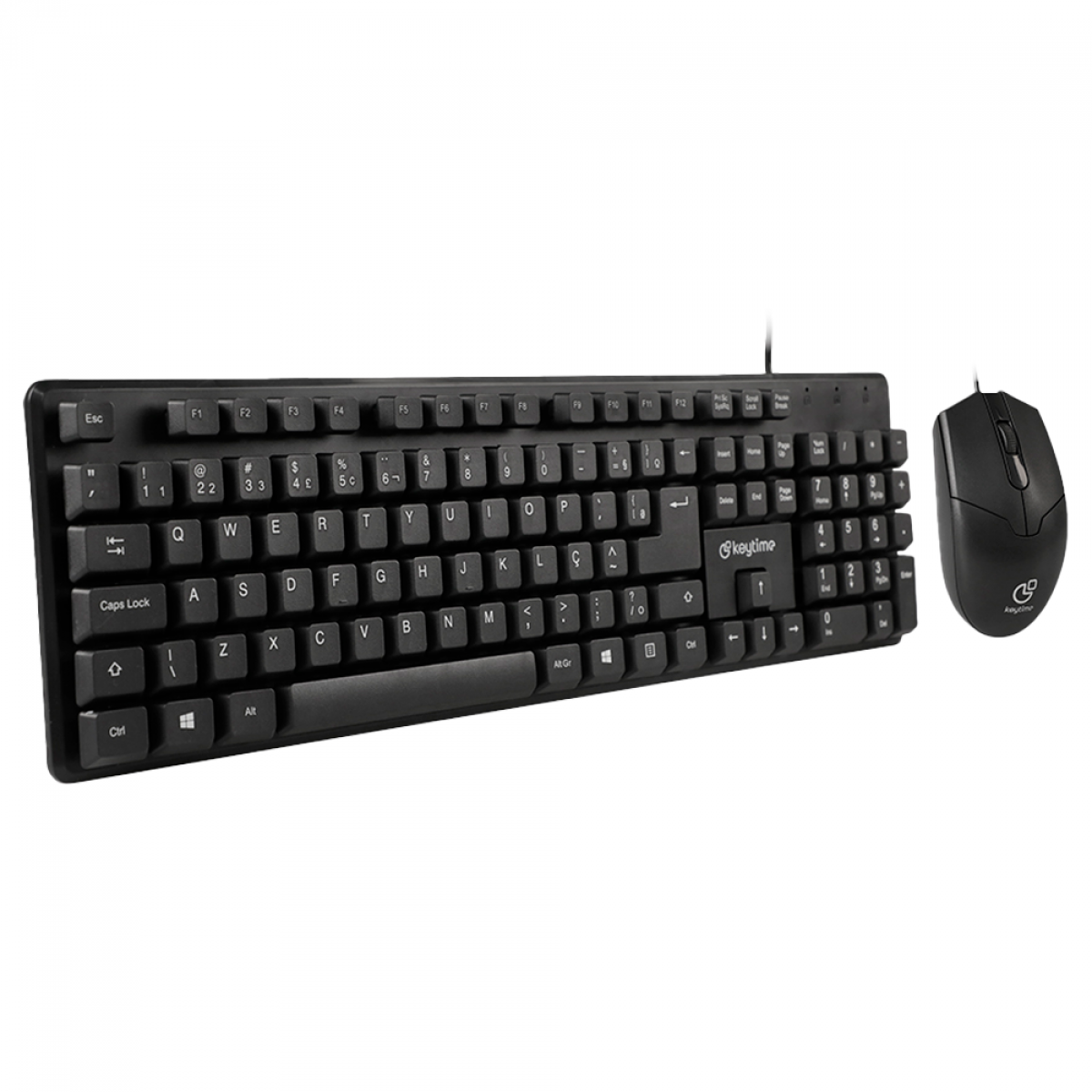 Combo Teclado e Mouse Keytime Minimal, USB, Preto, KYT0015