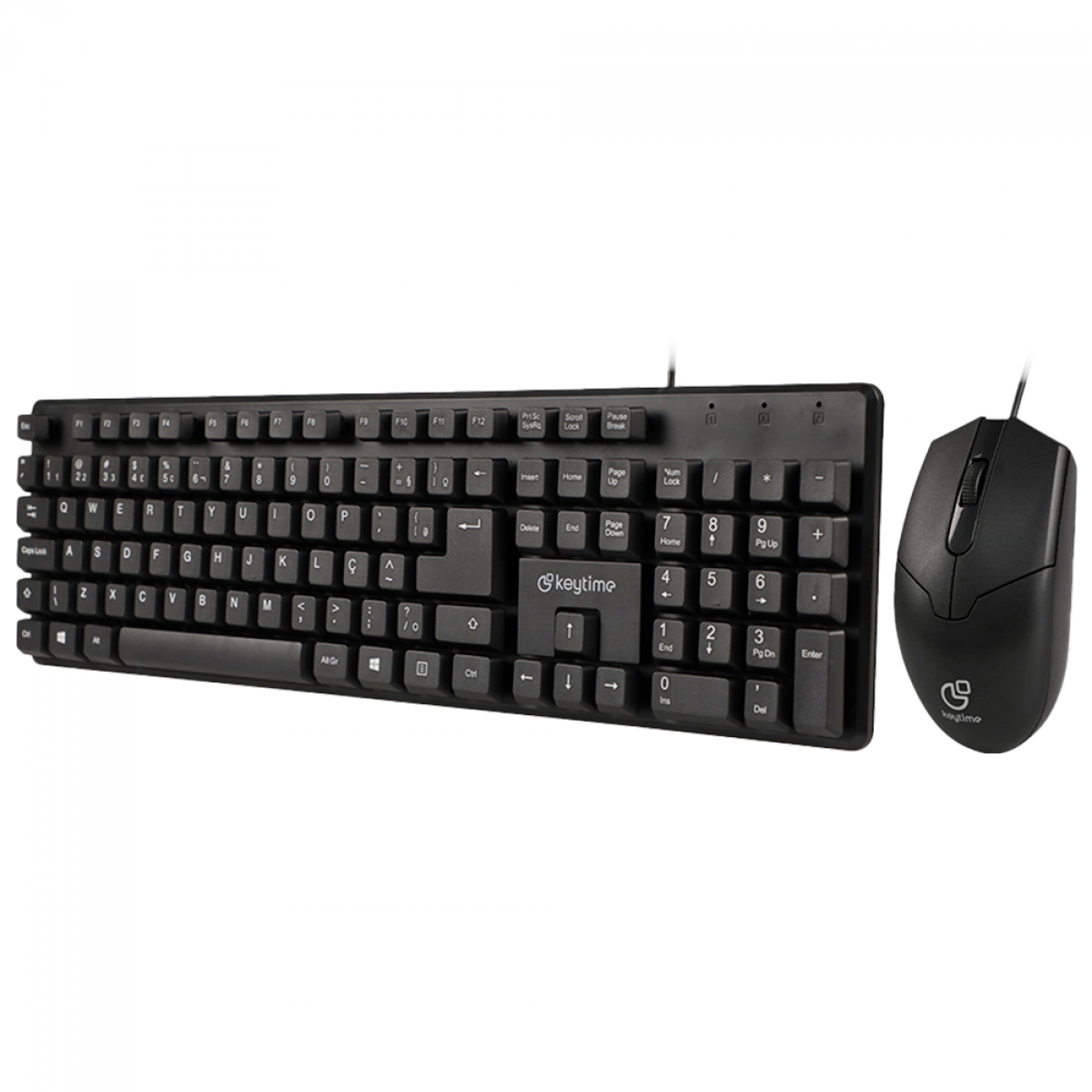 Combo Teclado e Mouse Keytime Minimal, USB, Preto, KYT0015