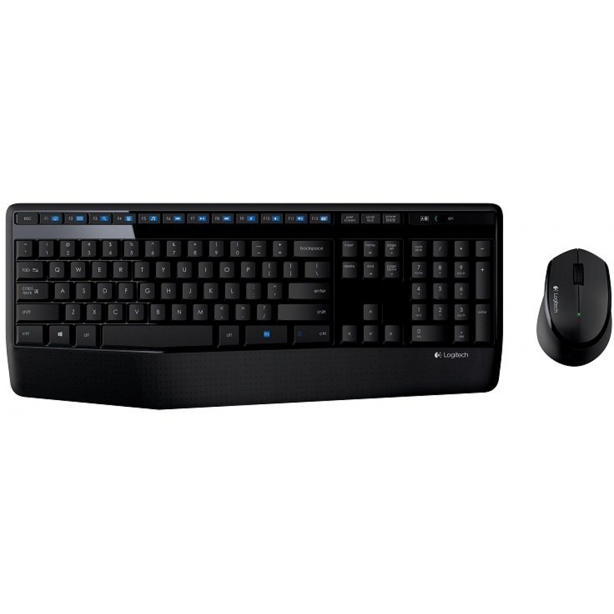 Combo Teclado e Mouse Logitech MK345 USB Wireless ABNT2 Black, 920-007821