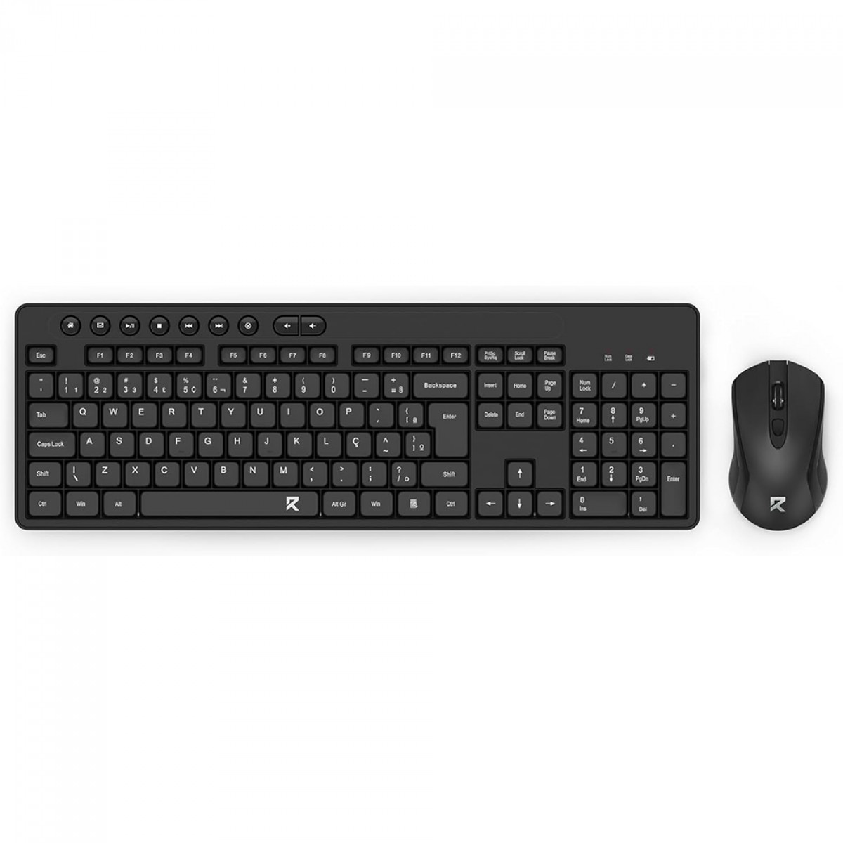 Combo Teclado e Mouse Redragon Office BS-7094, Sem Fio, Preto