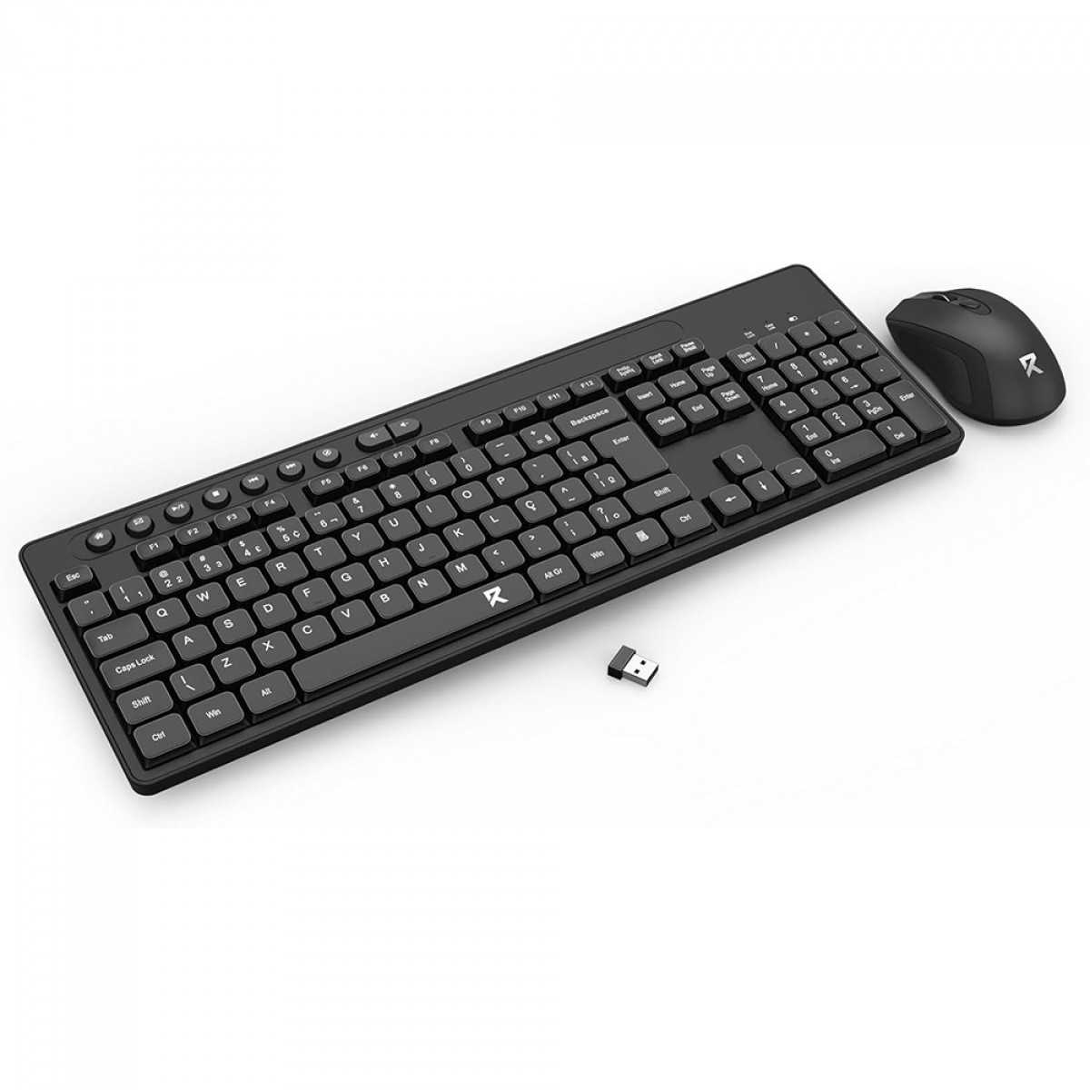 Combo Teclado e Mouse Redragon Office BS-7094, Sem Fio, Preto