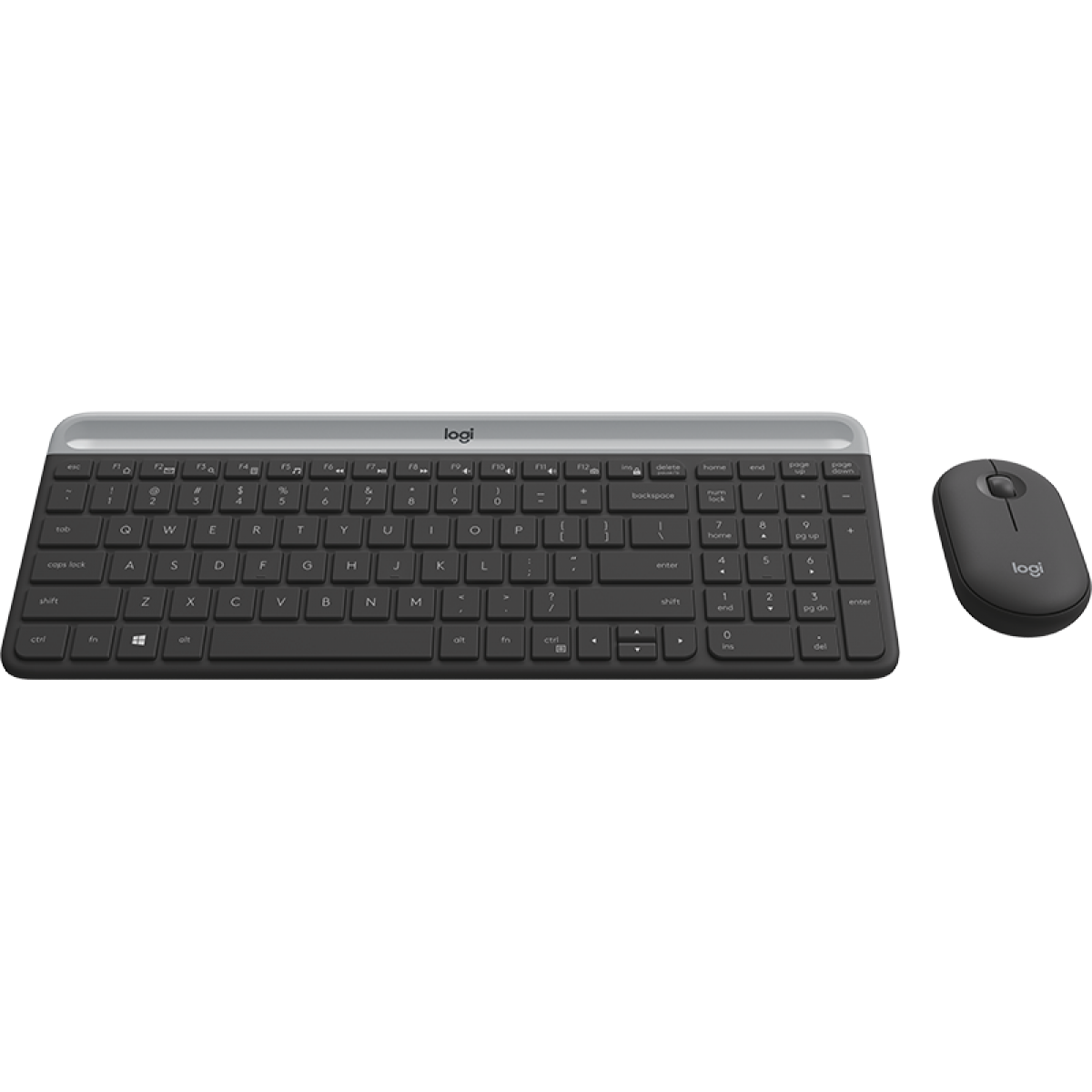 Combo Teclado e Mouse Sem fio Logitech MK470, Wireless, Slim, Black 920-009268