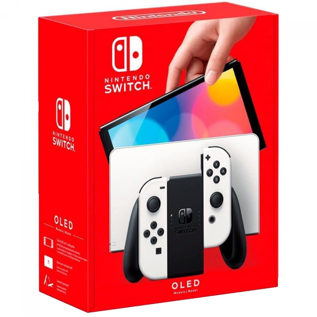 Console Nintendo Switch OLED, 64GB, 1x Joycon, White
