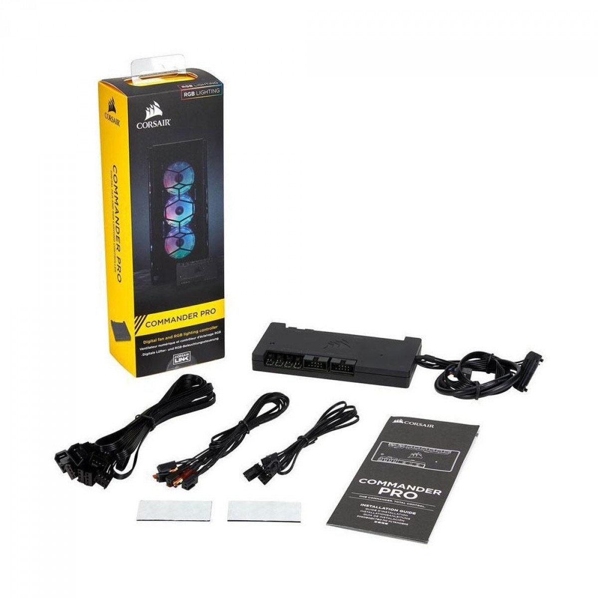 Controlador de Fan Corsair iCue Commander PRO Smart RGB, Para Velocidade e LED RGB, CL-9011110-WW