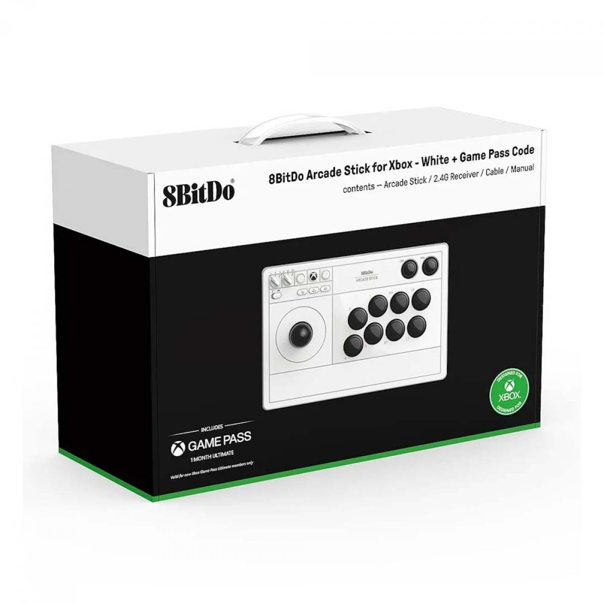 Controle Arcade 8BitDo Arcade Stick Xbox, Sem Fio, White, 81JA01D