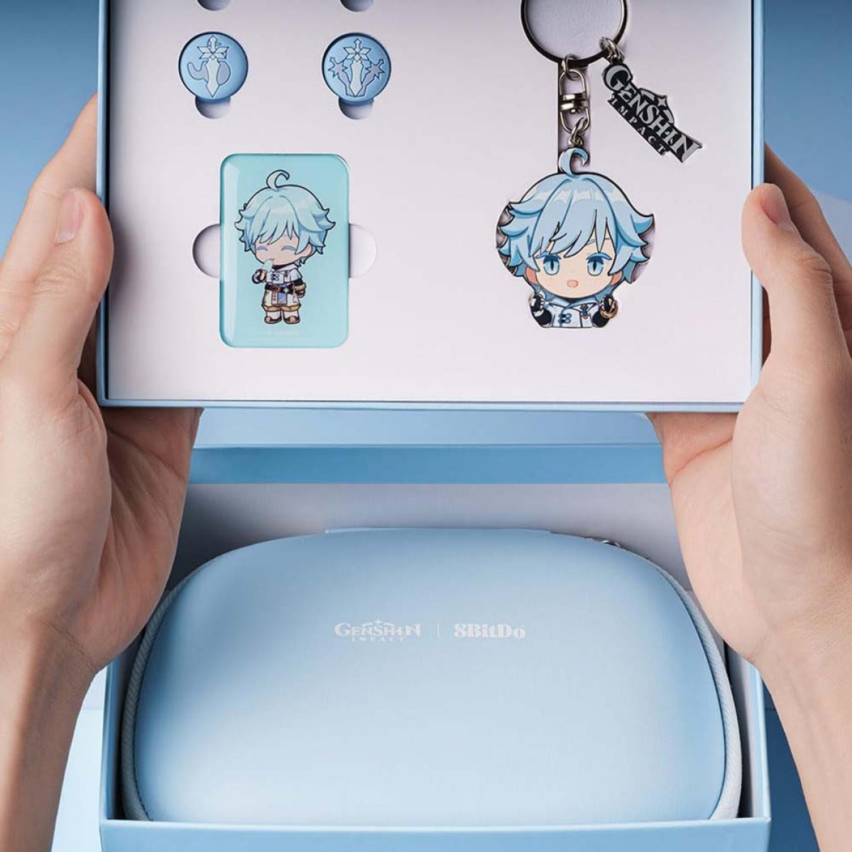 Controle Gamer 8BitDo Chongyun, Sem Fio, Windows, Apple, Switch, SteamOS, Raspberry Pi, Blue, 81HA04