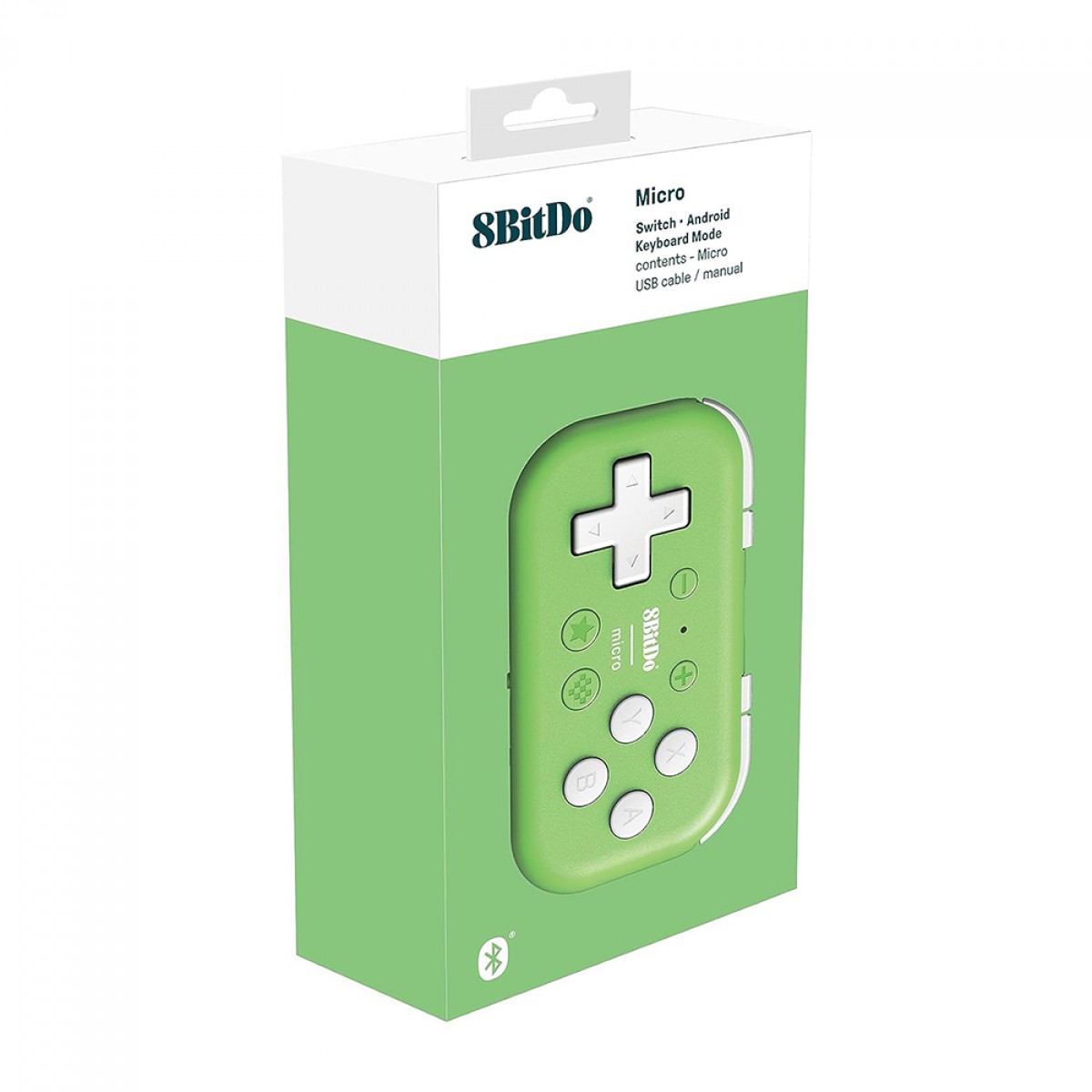 Controle Gamer 8BitDo Micro, Bluetooth, Gamepad, Android/Nintendo Switch/Raspberry, Verde, 80EL01