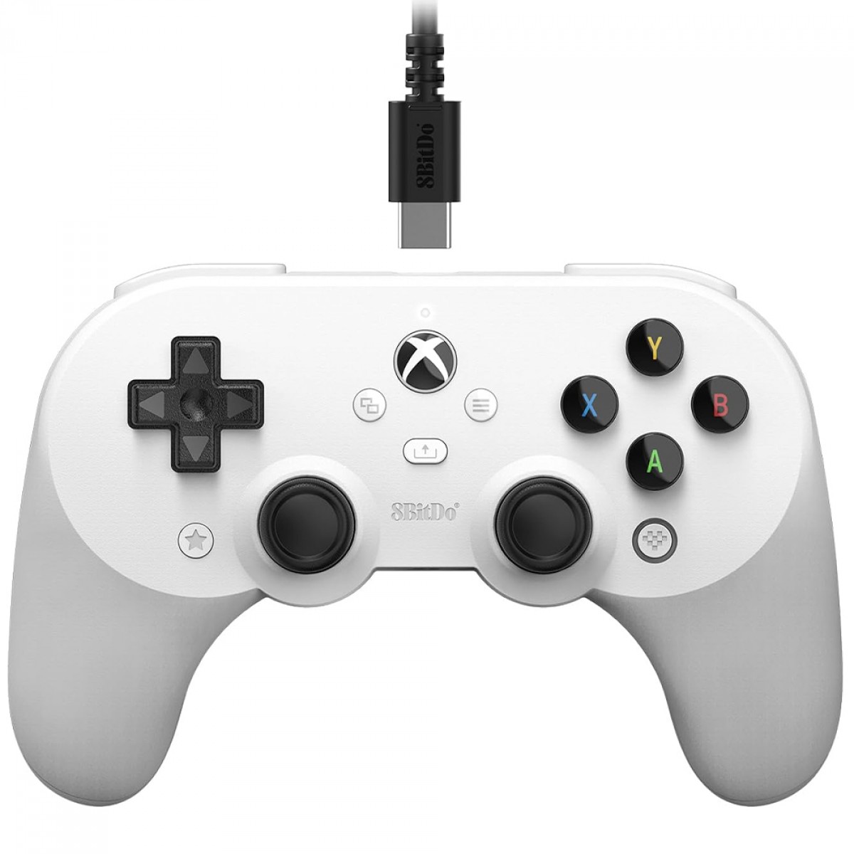 Controle Gamer 8BitDo Pro 2 Hall Edition Para Xbox, Com Fio, XBOX/Windows, Licenciado Microsoft, Branco, 82BB03E