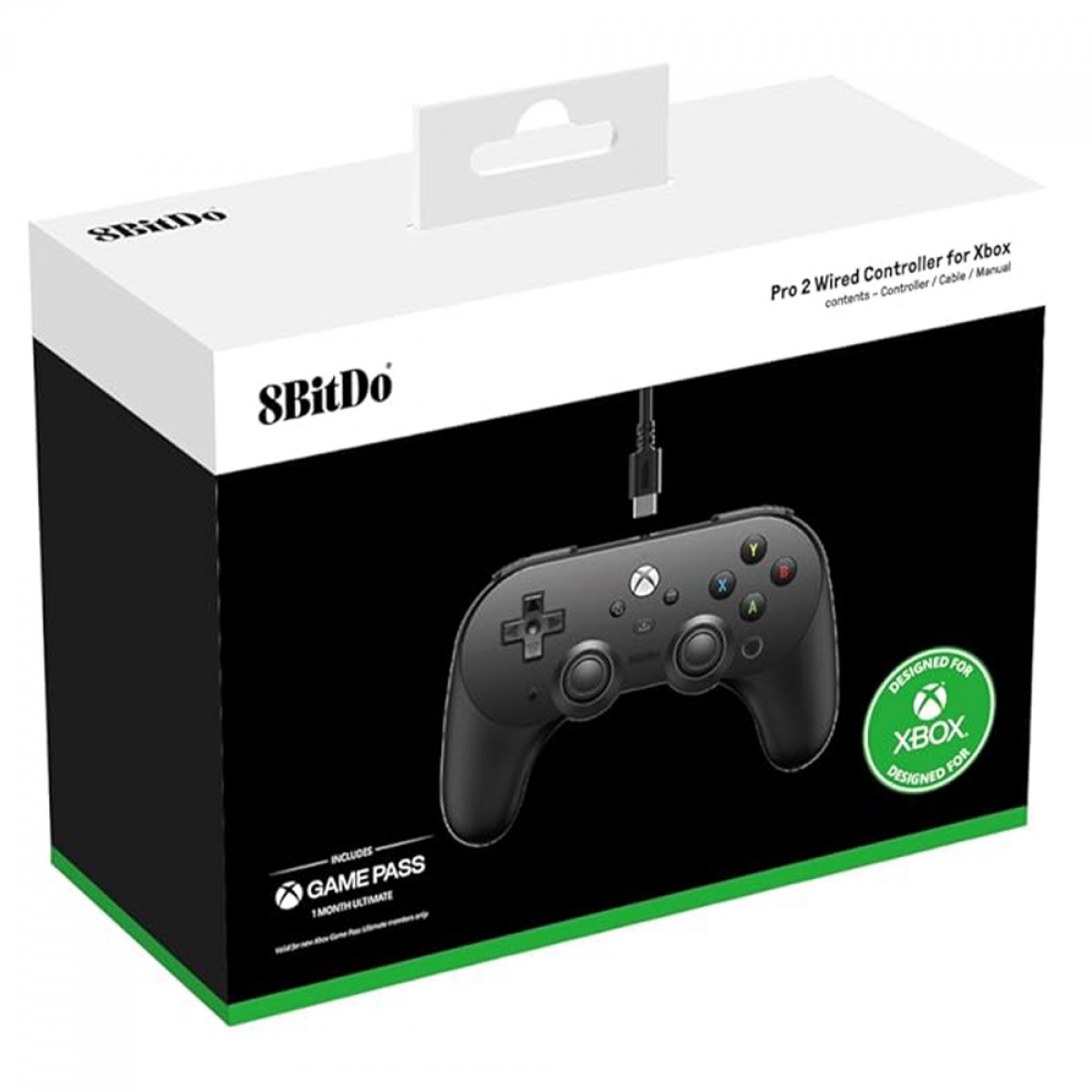 Controle Gamer 8BitDo Pro 2 Hall Edition Para Xbox, Com Fio, XBOX/Windows, Licenciado Microsoft, Preto, 82BB02E