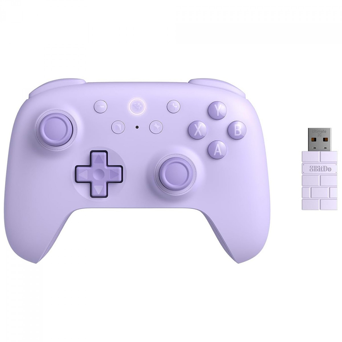 Controle Gamer 8BitDo Ultimate 2C, Bluetooth/Wireless, Hall Effect, Roxo, 81HD01