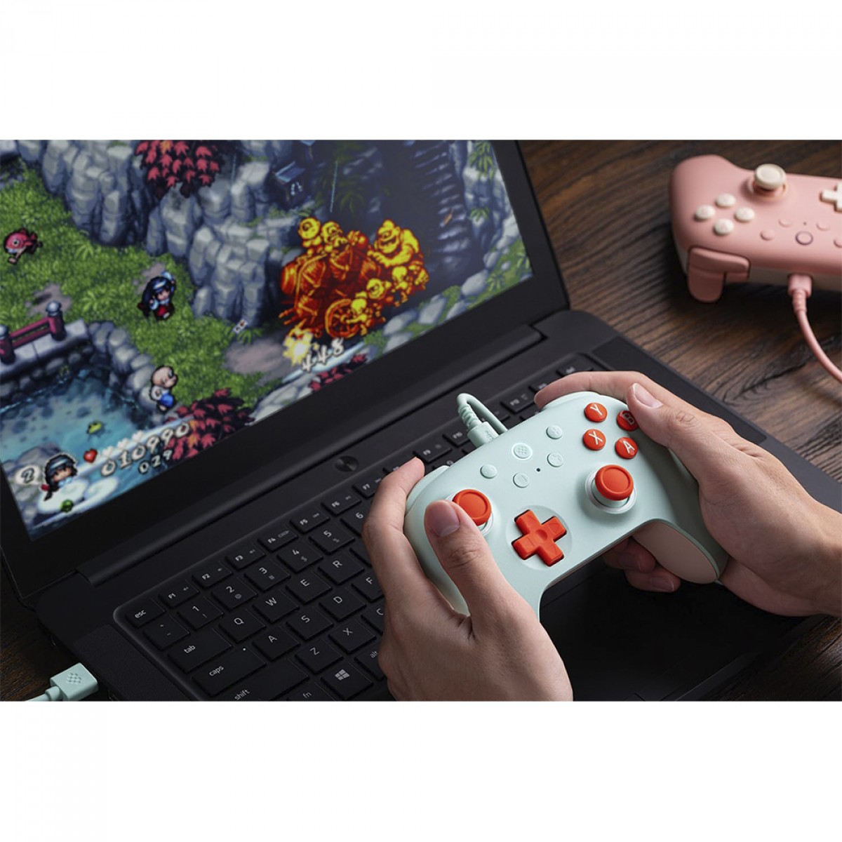 Controle Gamer 8BitDo Ultimate 2C, Com Fio, Hall Effect, Mint, 82CD03