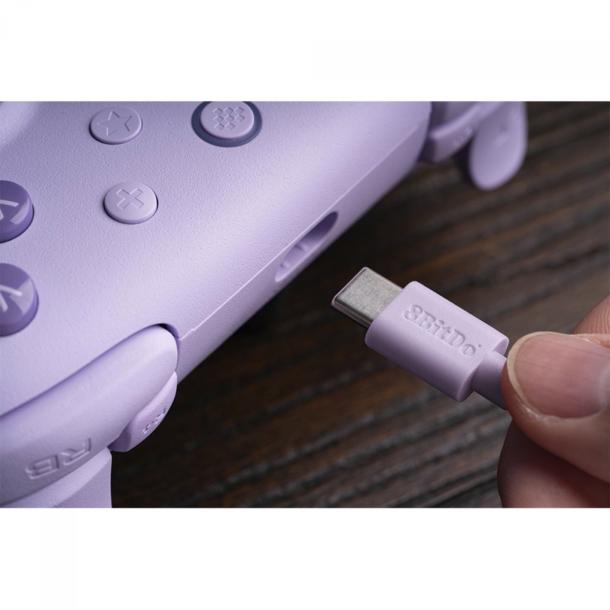 Controle Gamer 8BitDo Ultimate 2C, Com Fio, Hall Effect, Roxo, 82CD01