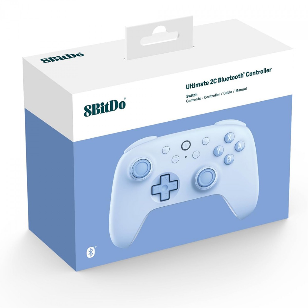 Controle Gamer 8BitDo Ultimate 2C Para Nintendo Switch, Bluetooth, Hall Effect, Azul, 80NC01