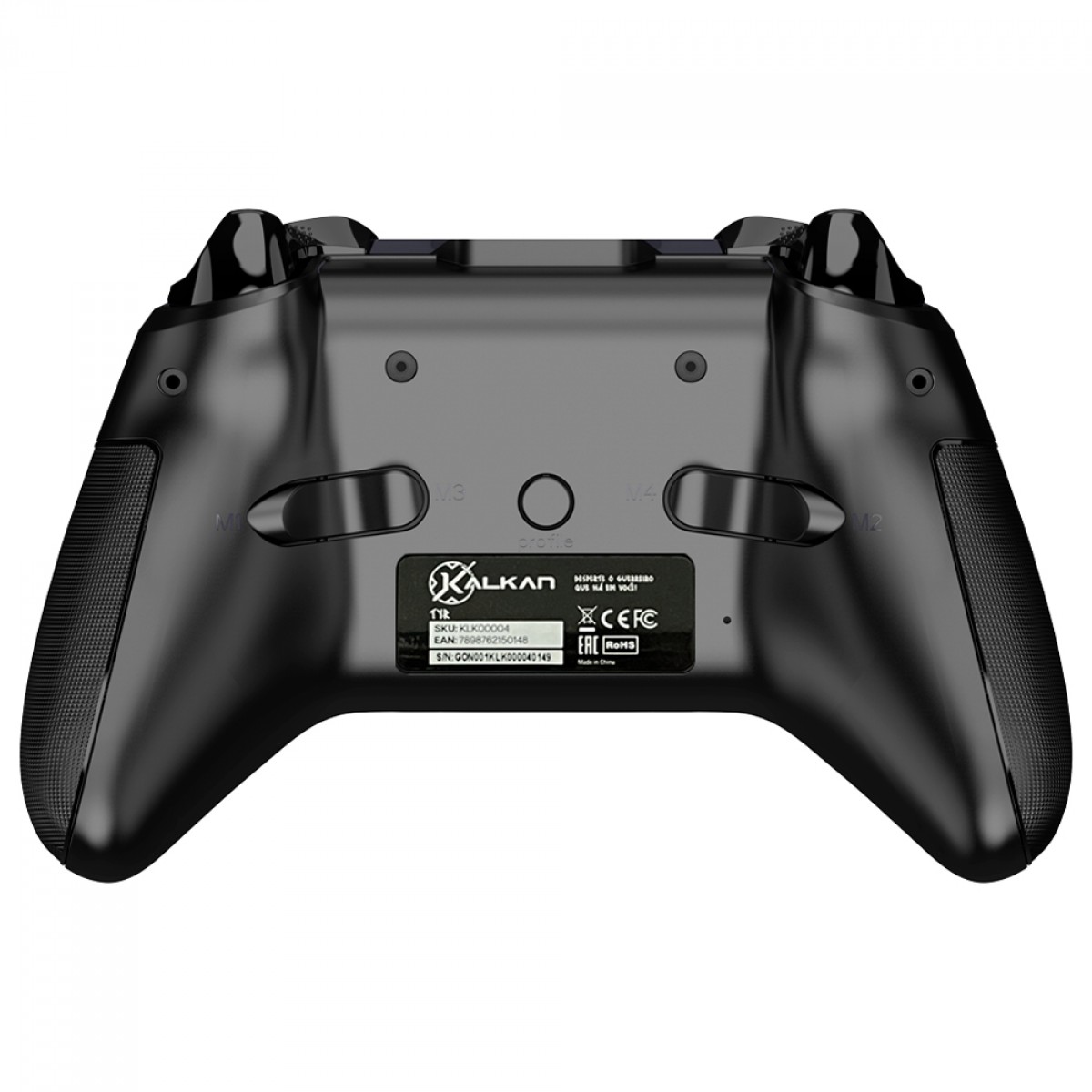 Controle Gamer Kalkan Tyr, RGB, Bluetooth, PC/Android/iOS, Preto, KLK00004