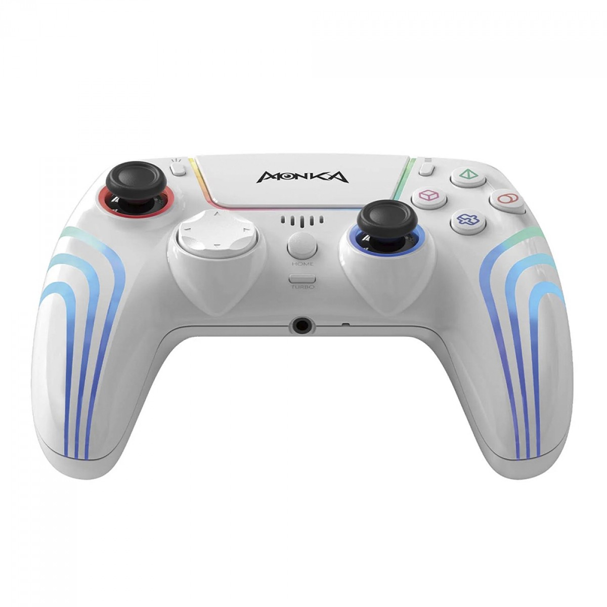 Controle Gamer Marvo Monka GT96, Sem Fio, RGB, PS4/PS3, Branco, GT-96
