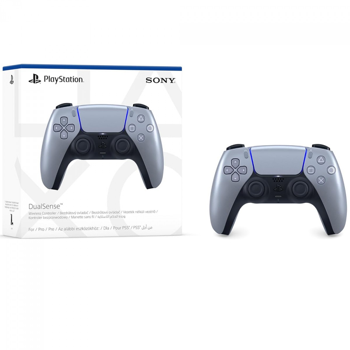Controle Sony DualSense PS5, Sem Fio, Sterling Silver