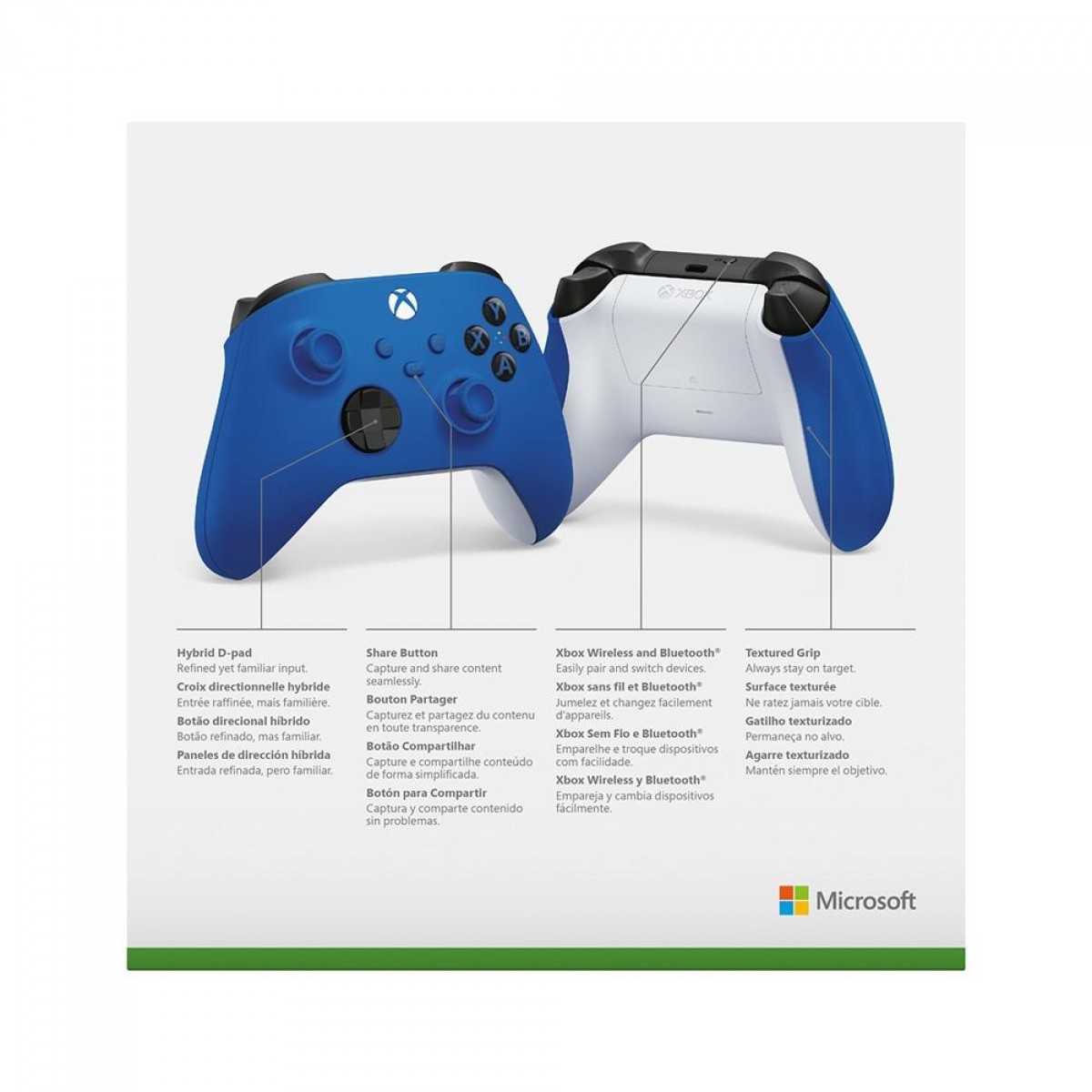 Controle Xbox Series X/S, Sem Fio, Shock Blue, QAU-00065