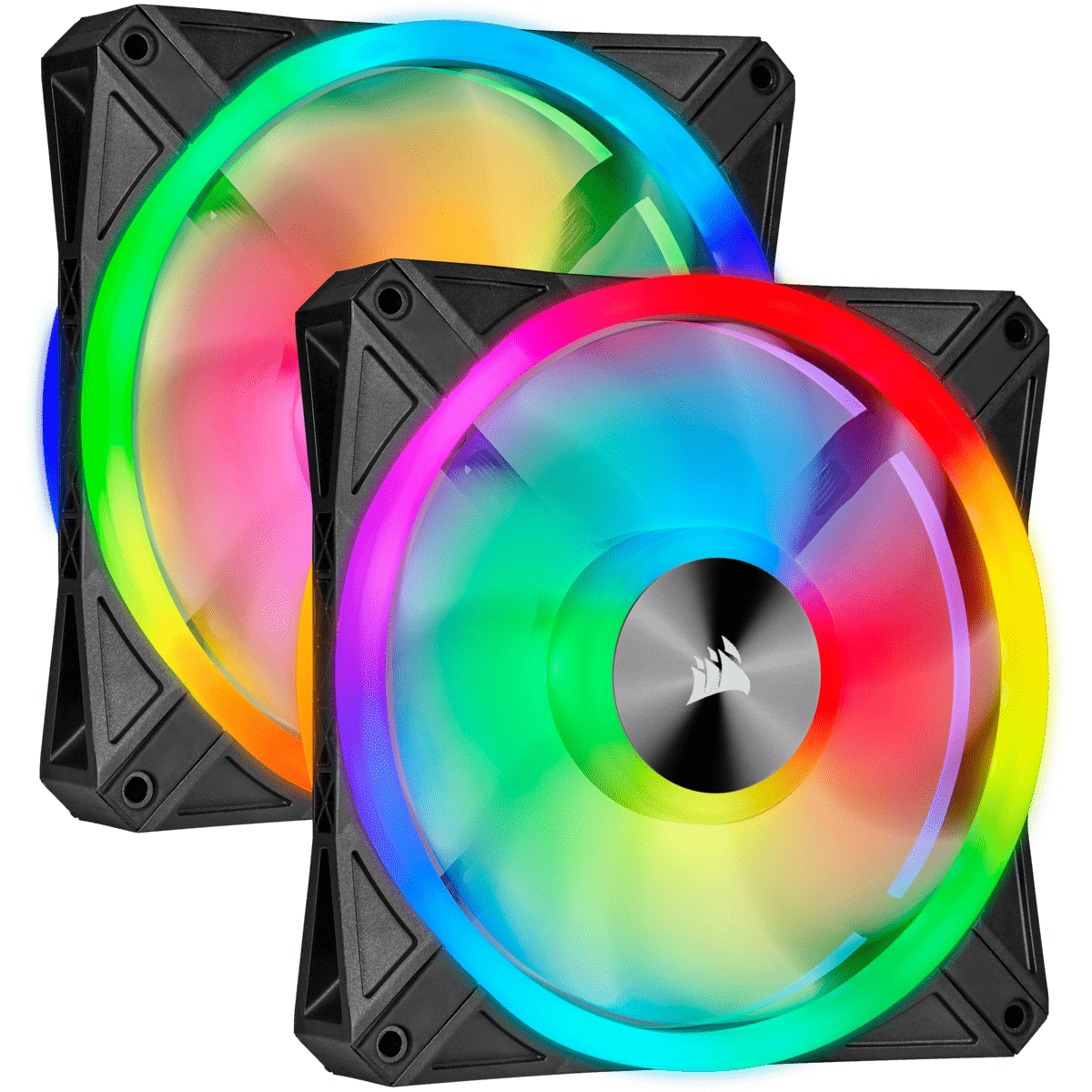 Kit Fan para Gabinete Corsair RGB, 140mm RGB LED Fan, Dual Pack with Lighting, CO-9050100-WW