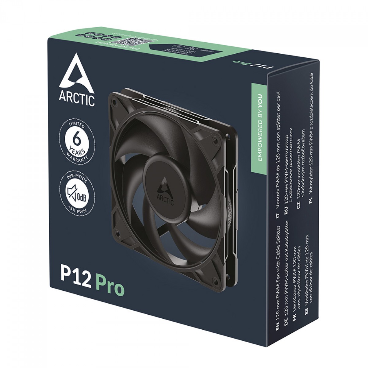 Cooler Para Gabinete Arctic P12 Pro, 120mm, Preto, ACFAN00305A