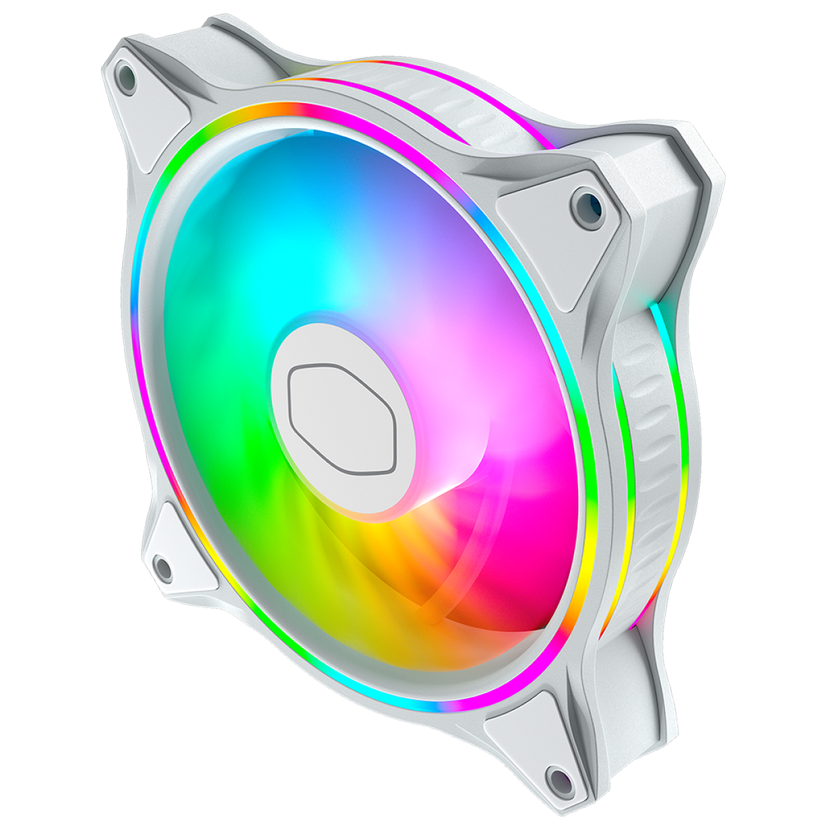 Cooler Para Gabinete Cooler Master MF120 Halo White Edition, ARGB Loop Duplo, 120mm, MFL-B2DW-18NPA-R1