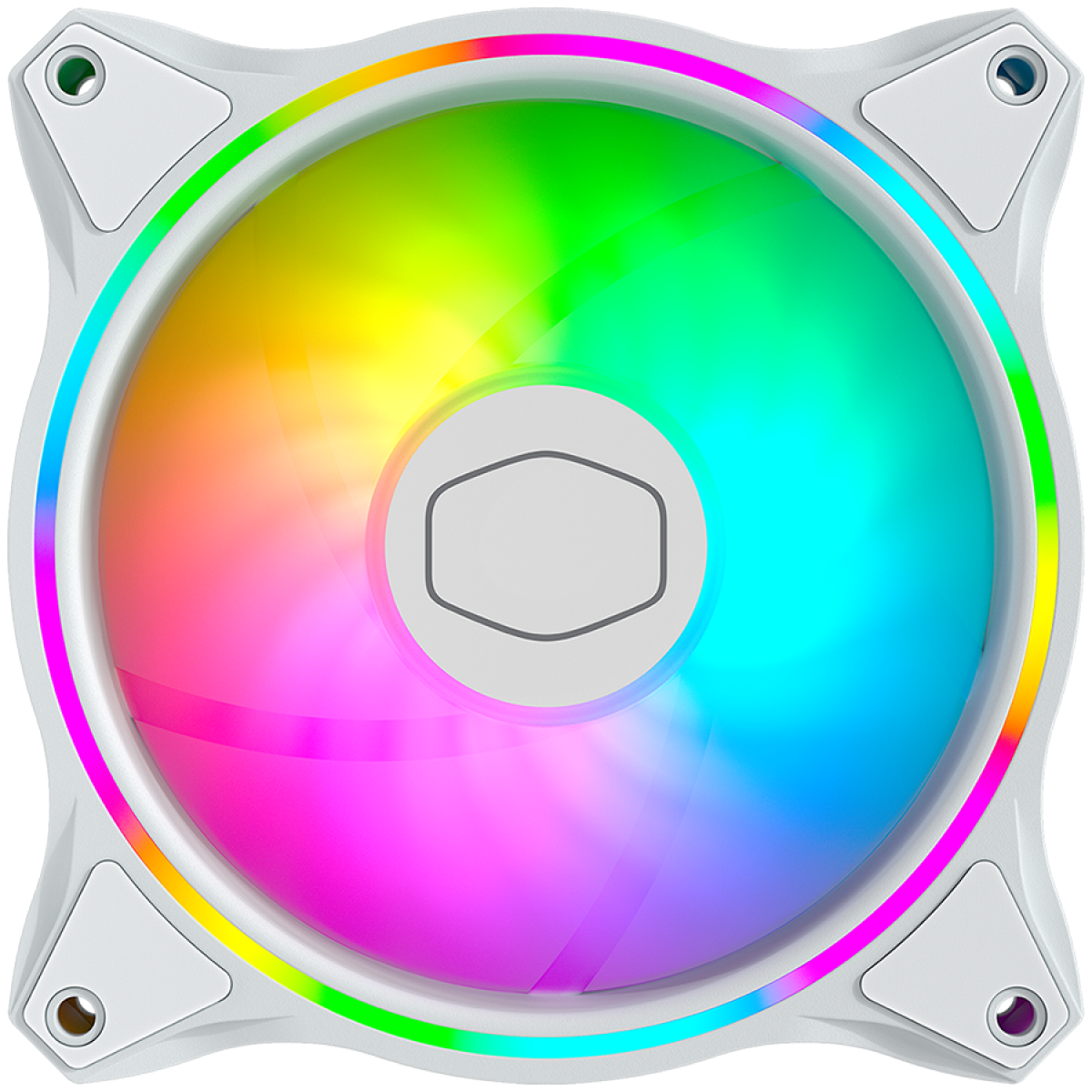 Cooler Para Gabinete Cooler Master MF120 Halo White Edition, ARGB Loop Duplo, 120mm, MFL-B2DW-18NPA-R1