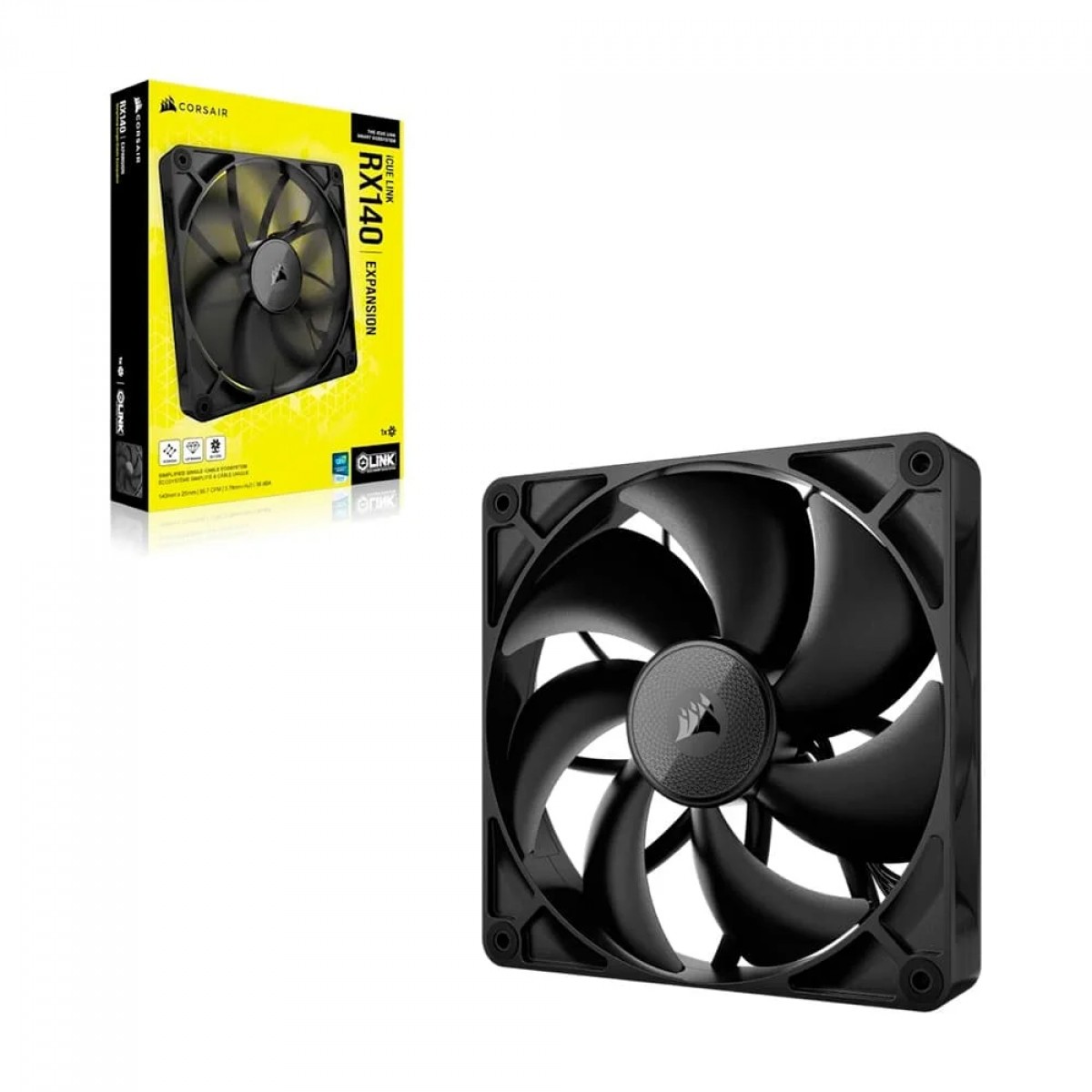 Cooler Para Gabinete Corsair iCUE LINK RX140, 140mm, Preto, CO-9051011-WW