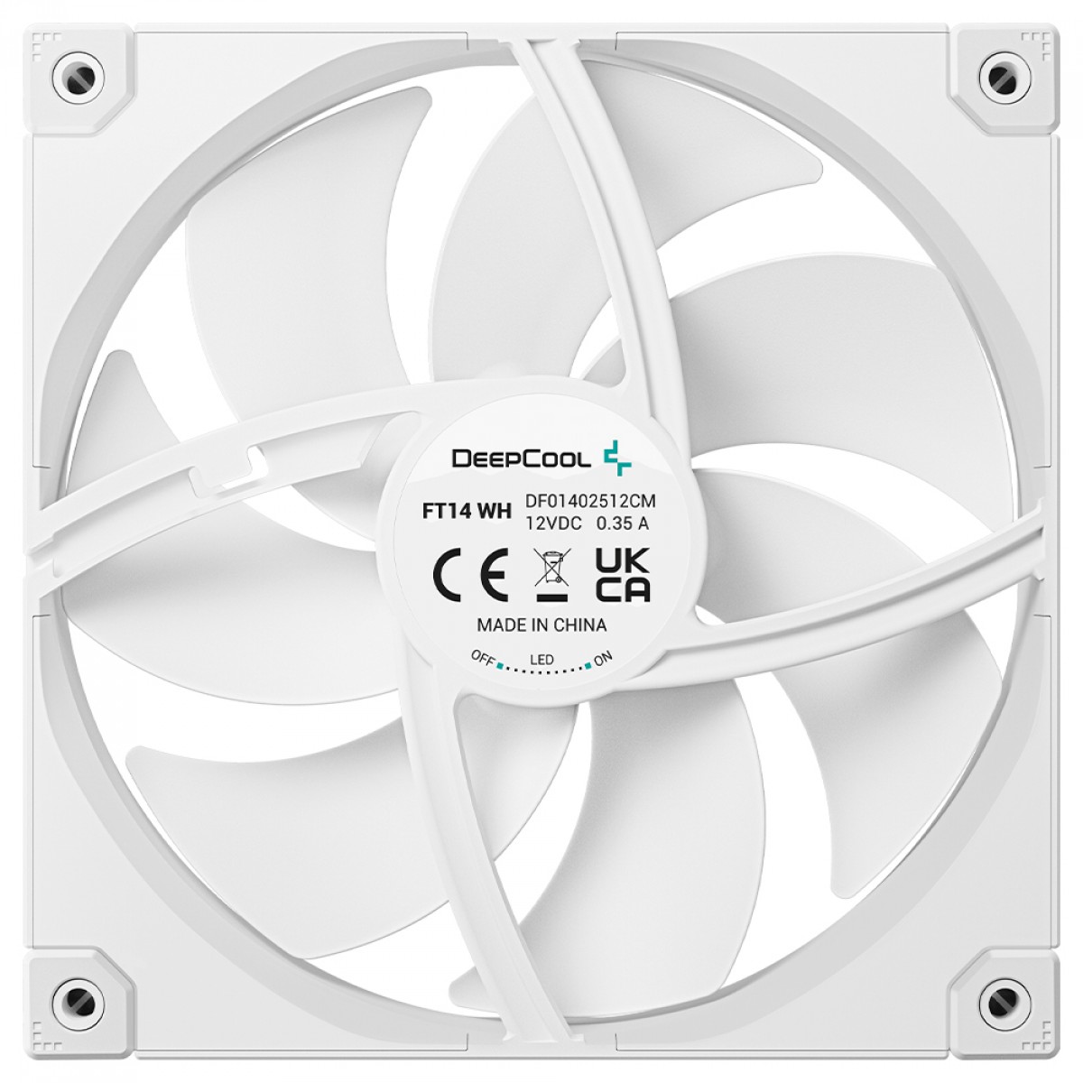 Cooler Para Gabinete DeepCool FT14 WH, LED, 140mm, PWM, Branco, R-FT14-WHWPN1-G
