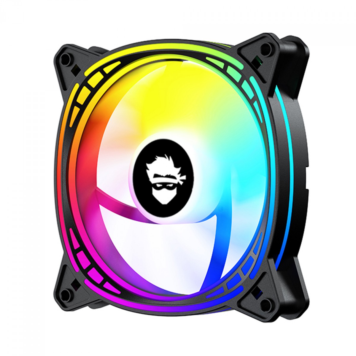 Kit Fan Com 3 Unidades Gamer Ninja Fuuton, ARGB, 120mm, Black