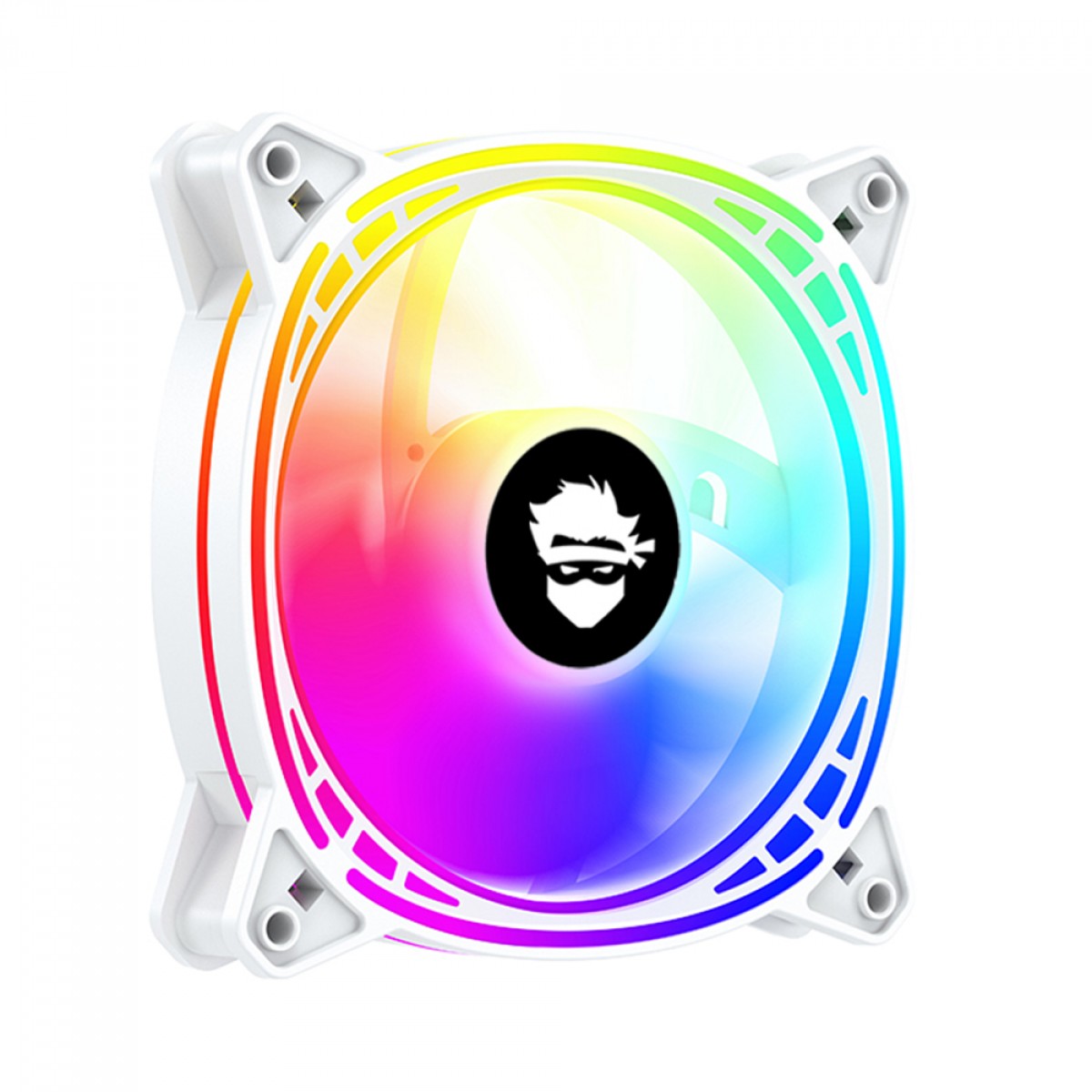 Kit Fan Com 3 Unidades Gamer Ninja Fuuton, ARGB, 120mm, White