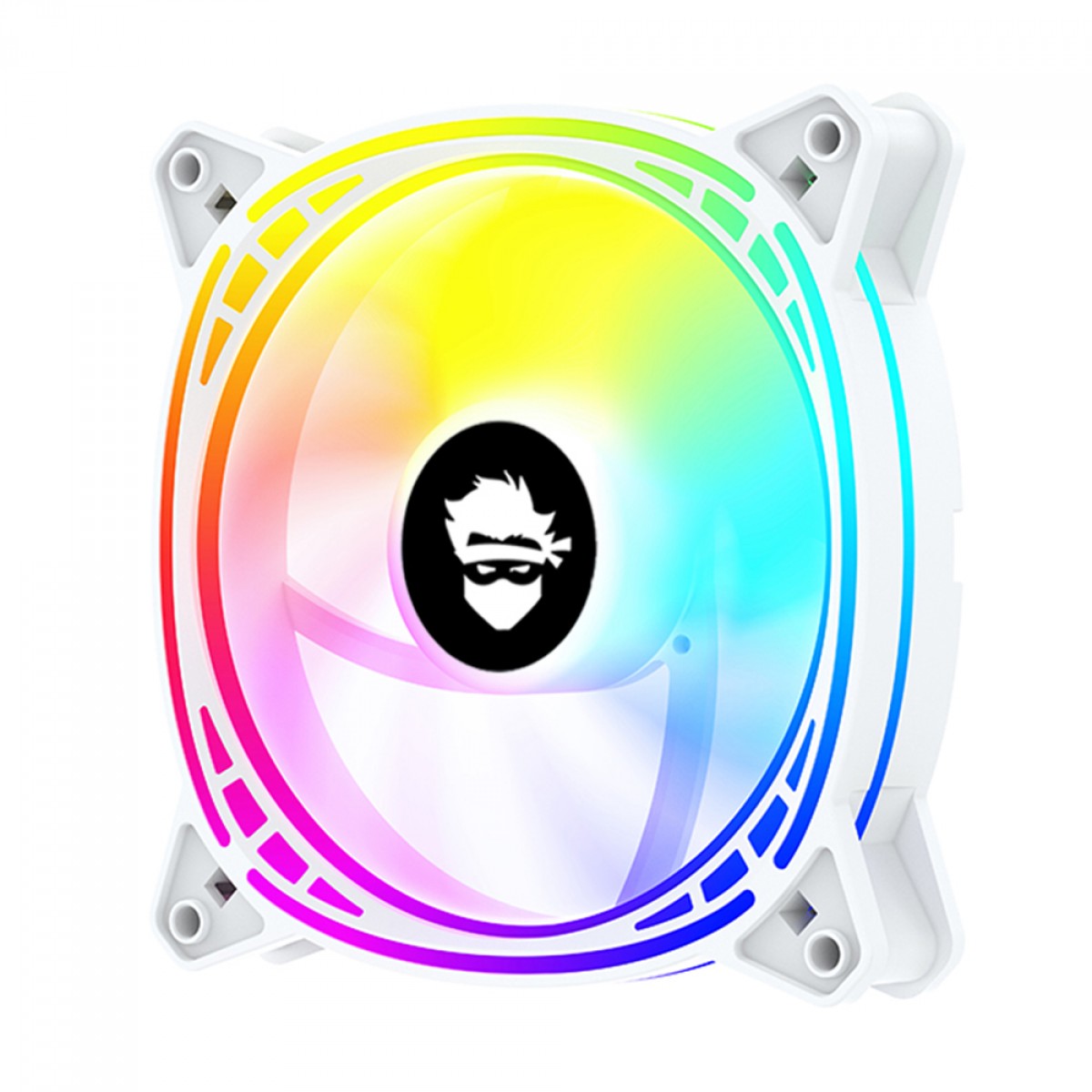 Kit Fan Com 3 Unidades Gamer Ninja Fuuton, ARGB, 120mm, White