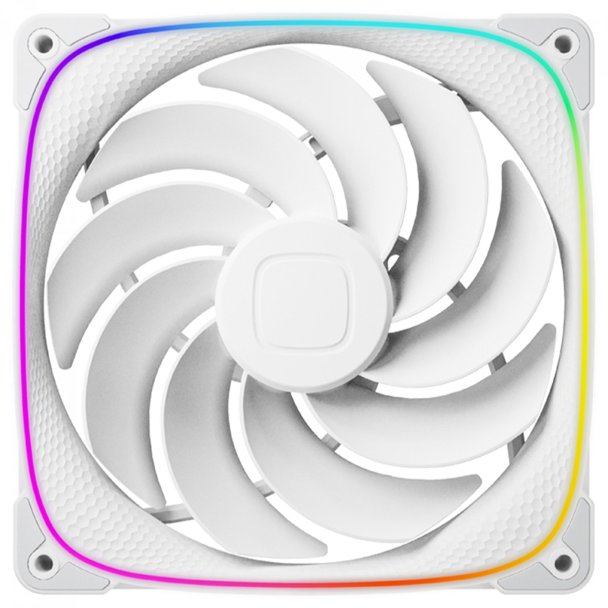 Cooler Para Gabinete Geometric Future Squama S2503RW, ARGB, 140mm, Reverse Blade, PWM, Branco, GEO-S2503RW-14S - Open Box