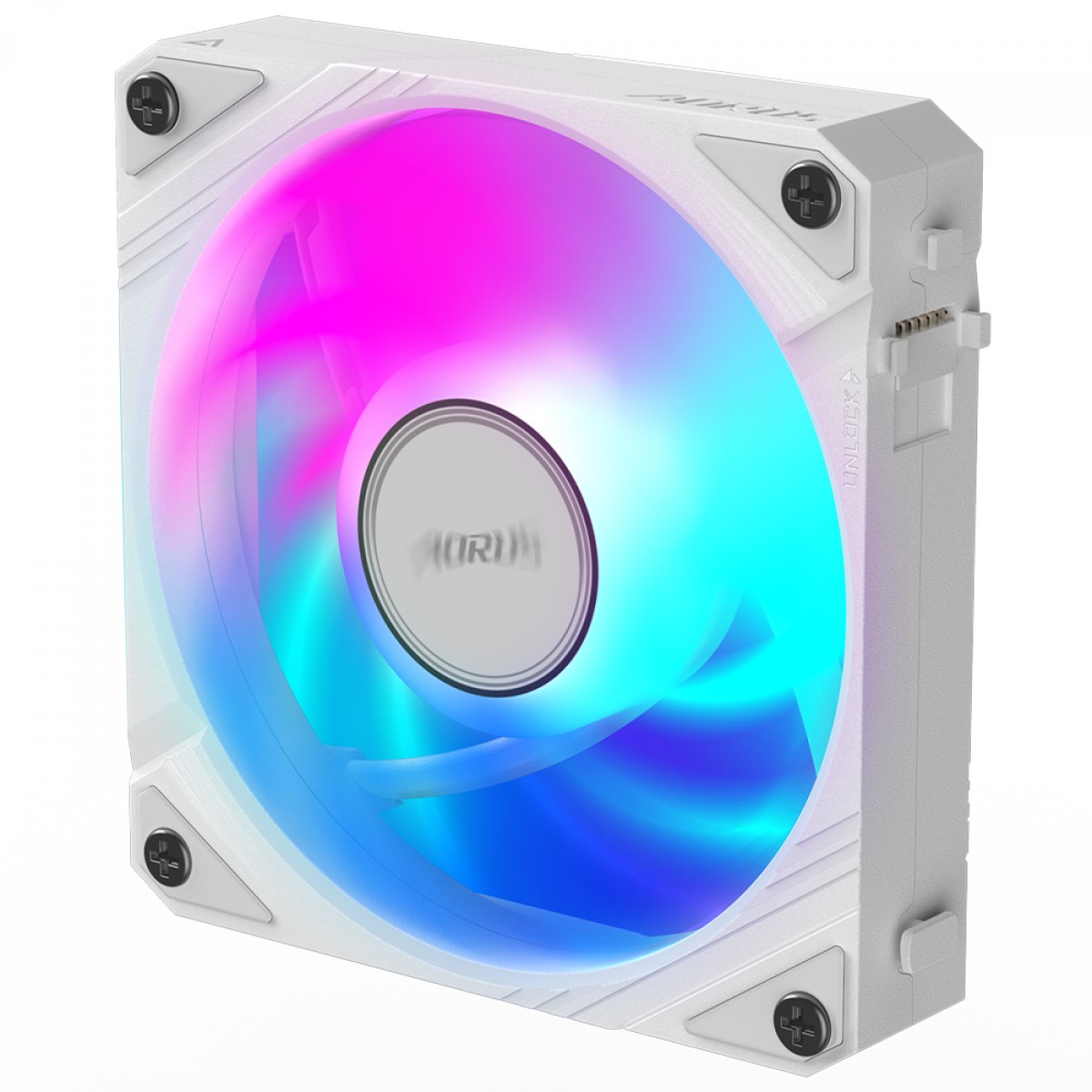 Cooler Para Gabinete Gigabyte Aorus EZ Chain Fan 120 Ice, ARGB, 120mm, Branco, GP-ECFAN1201 ICE