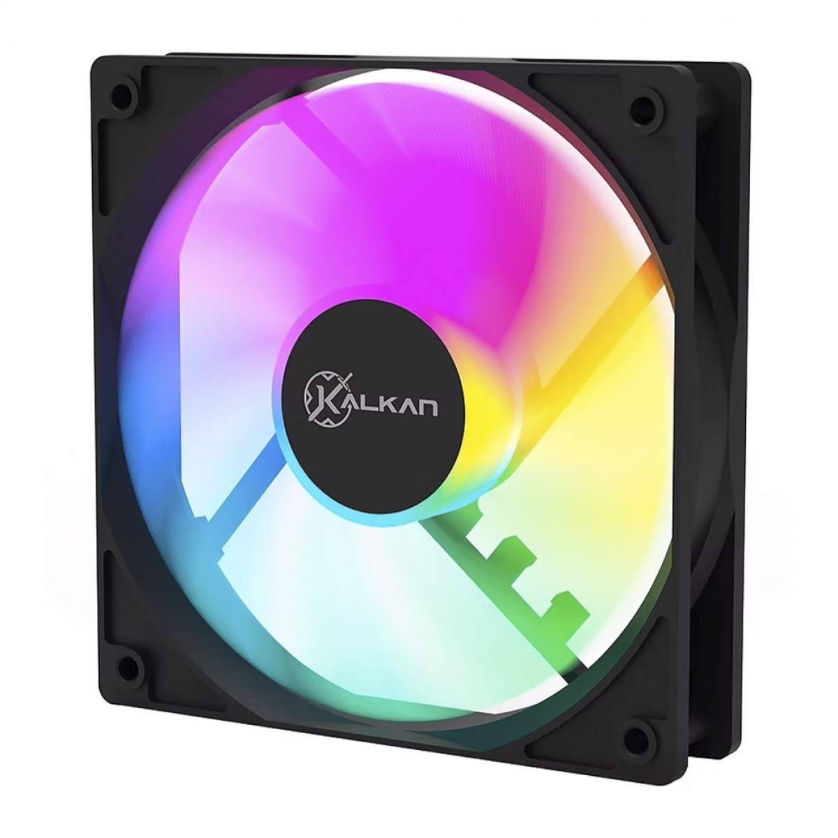 Cooler Para Gabinete Kalkan Lumen, Rainbow, 120mm, Preto, KLK00018