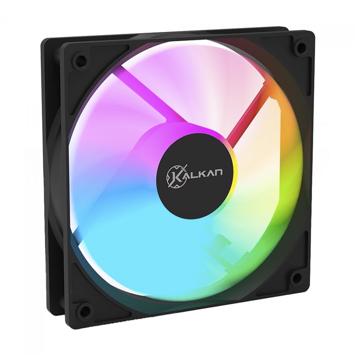 Cooler Para Gabinete Kalkan Lumen, Rainbow, 120mm, Preto, KLK00018
