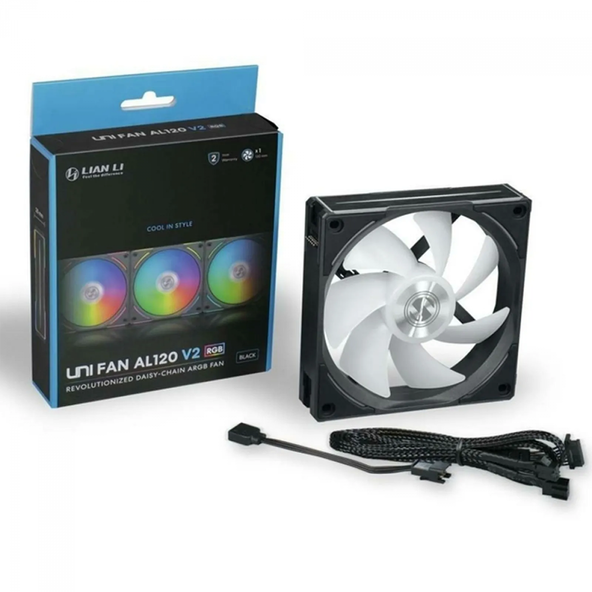 Cooler Para Gabinete Lian Li Uni Fan AL120 V2, RGB, 120mm, Black, AL120V2-1B