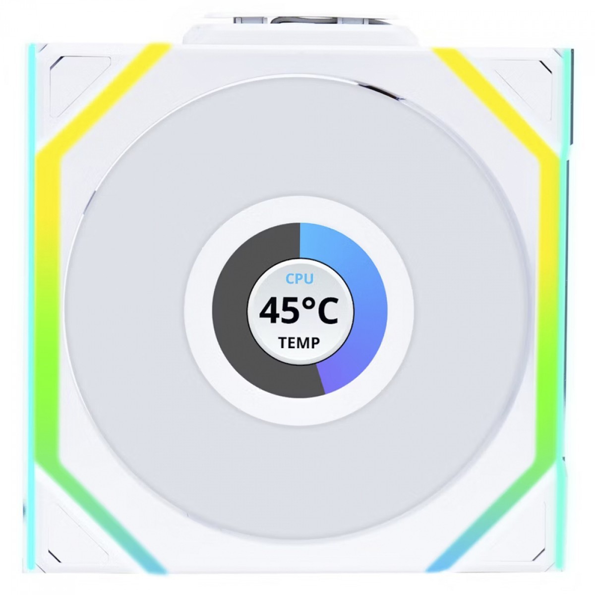 Cooler Para Gabinete Lian Li Uni Fan SL Wireless LCD, Reverse Blade, ARGB, 120mm, Com Tela, White, 12RSLLCD1W1W