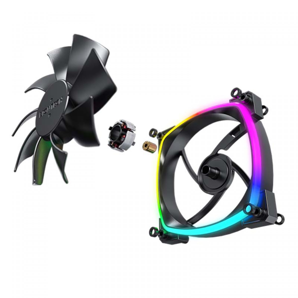 Cooler Para Gabinete Montech AX120 PWM, 120mm, Black