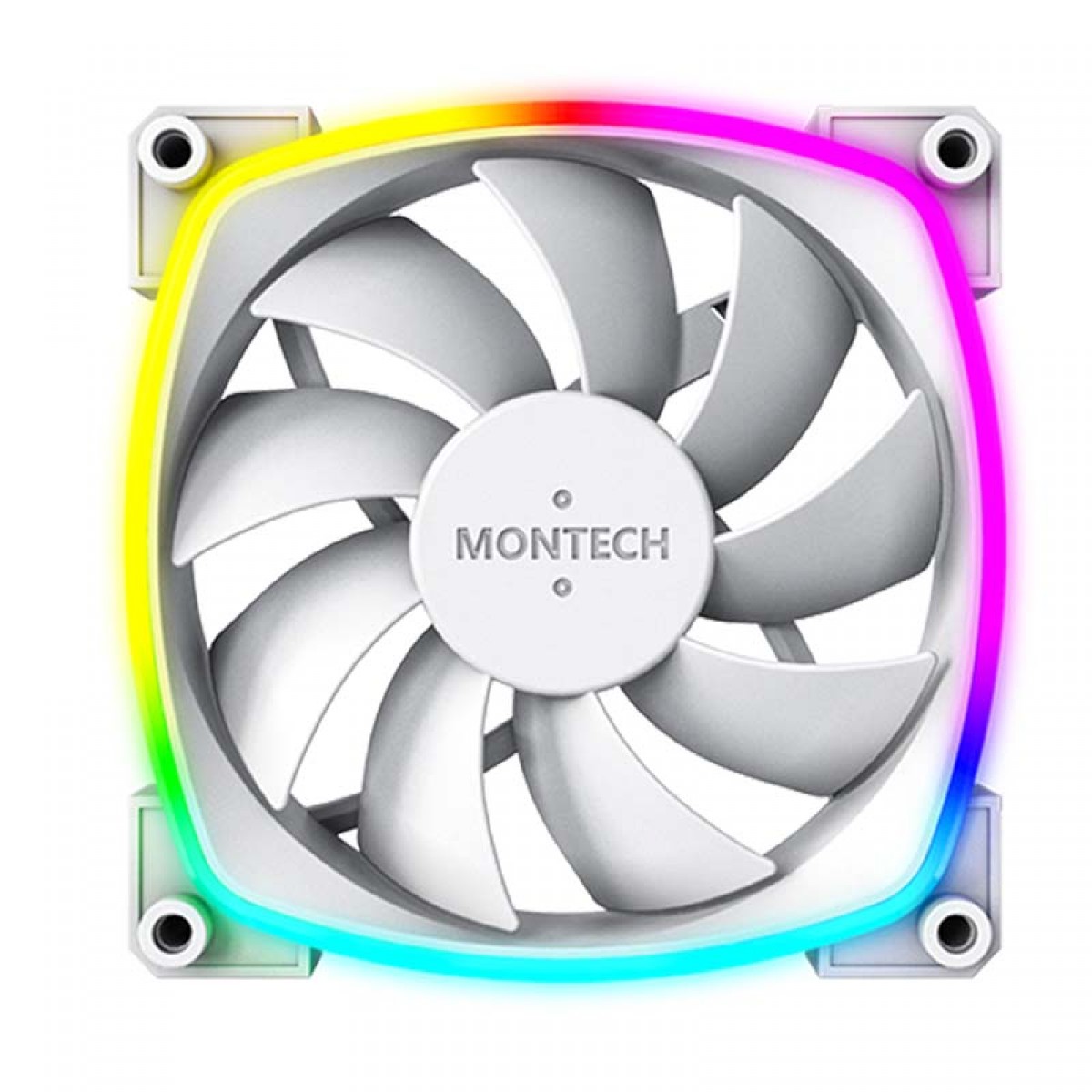 Cooler Para Gabinete Montech AX120 PWM, 120mm, White