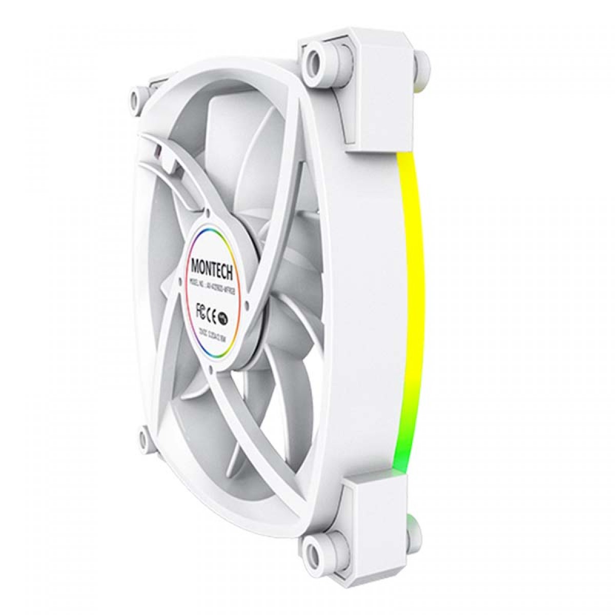 Cooler Para Gabinete Montech AX120 PWM, 120mm, White